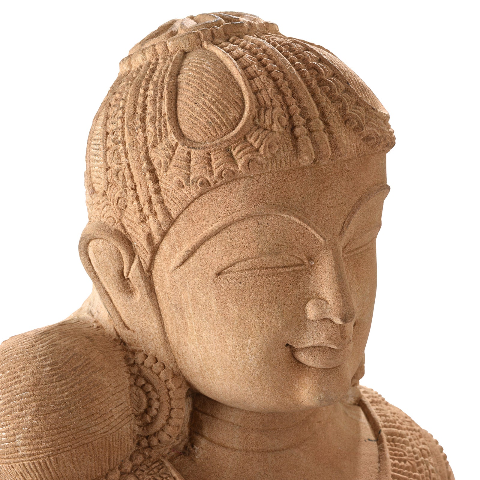 Carved Indian Stone Apsara Statue - Image 6