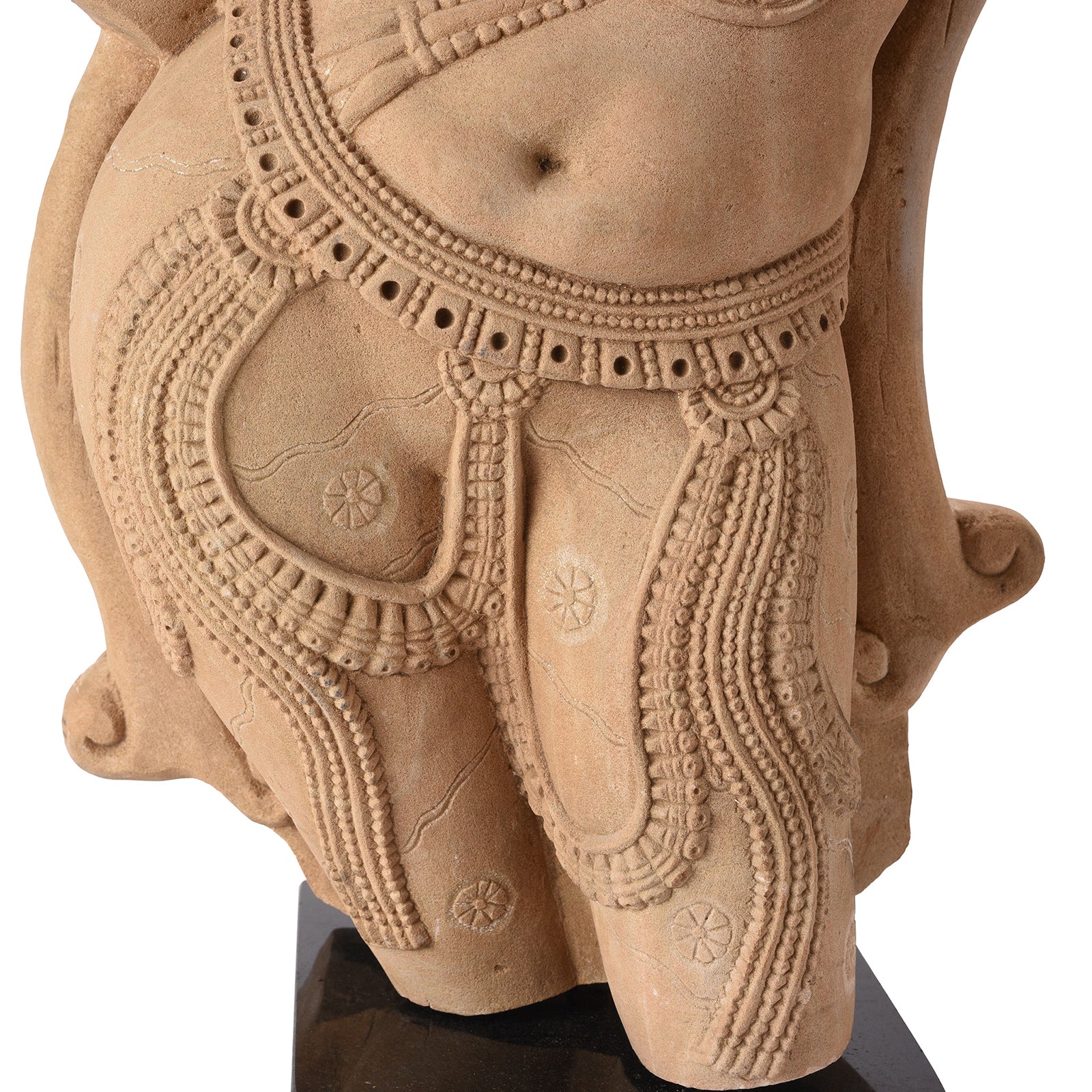 Carved Indian Stone Apsara Statue - Image 7