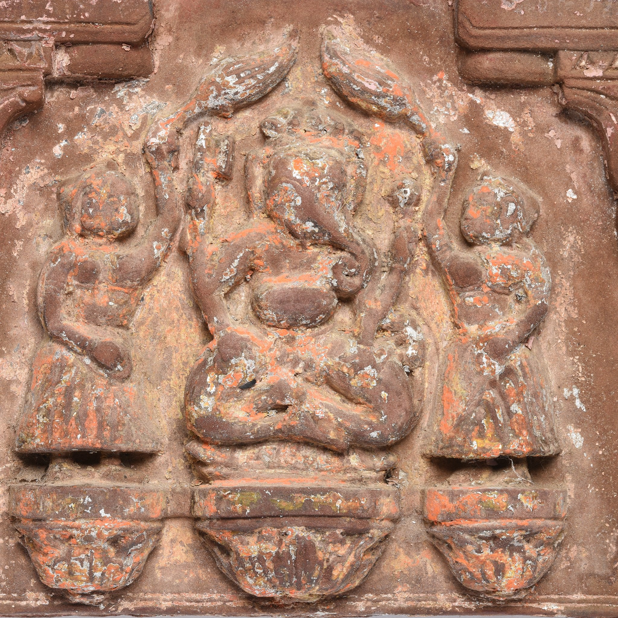 Carved Stone Doorway Lintel with Ganesh Carving - 19thC - Image 2