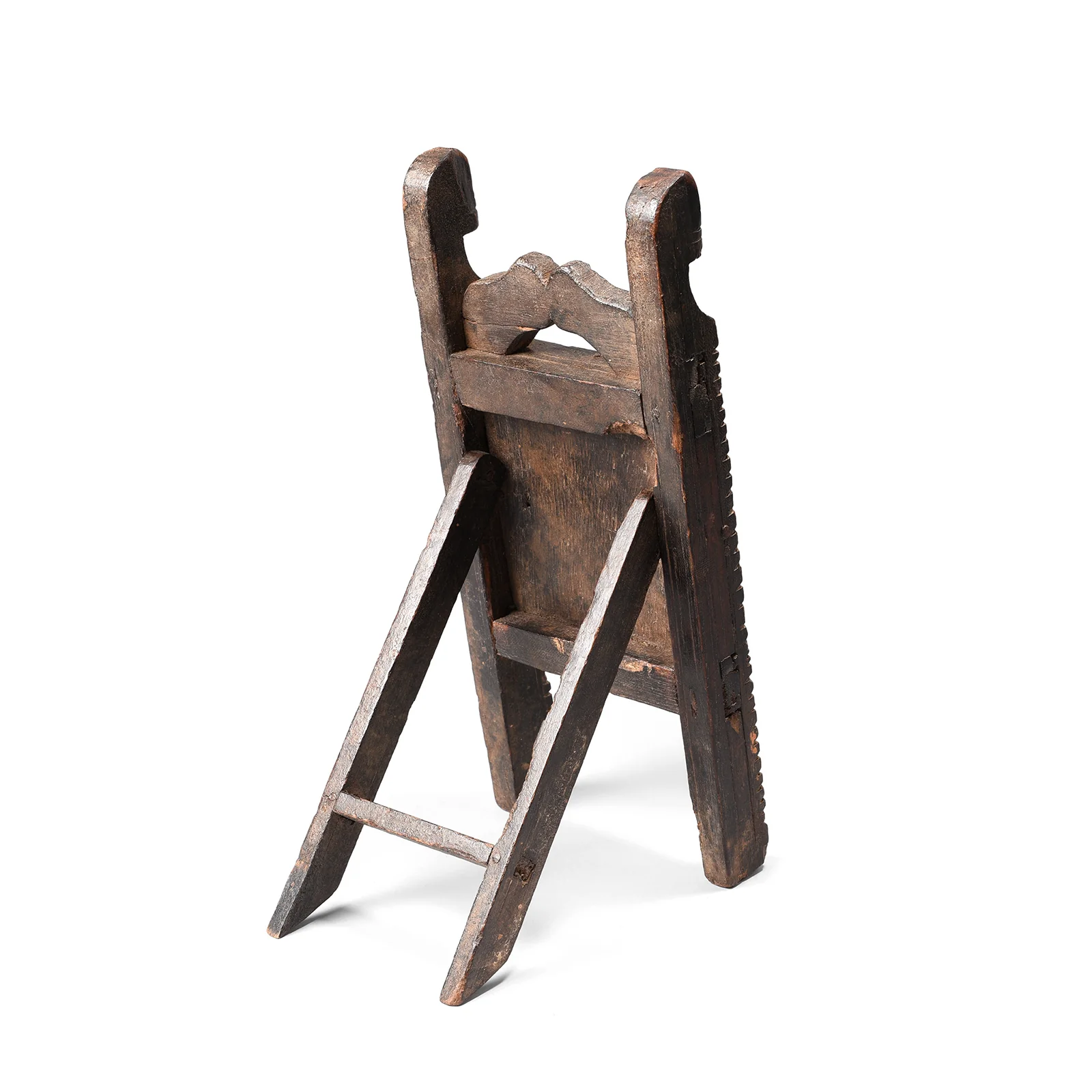 Carved Teak Indian Tribal Mirror From Banswara - Ca 1920 - Image 3