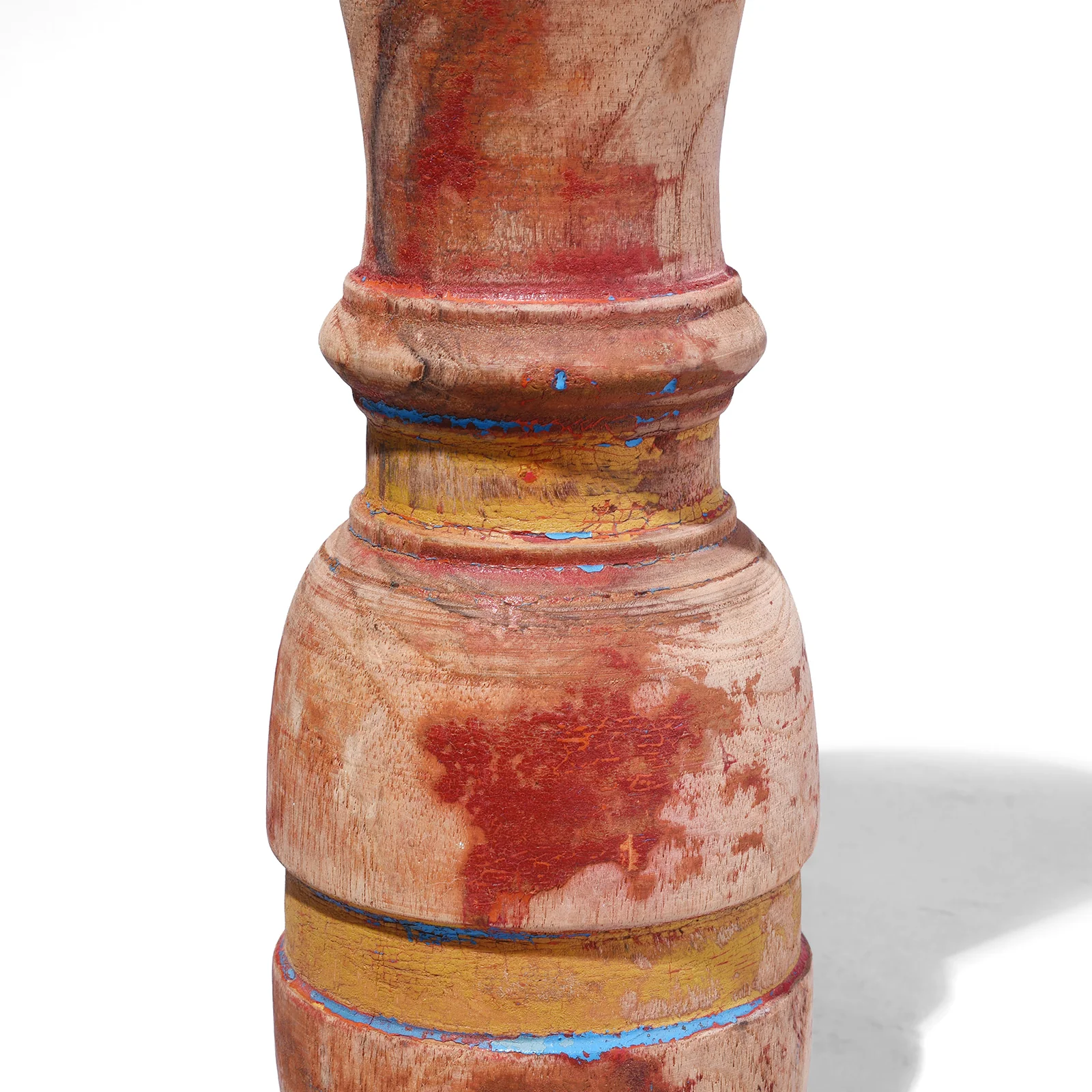 Carved Teak Candlestick Made From An Old Takhat Leg - Image 4