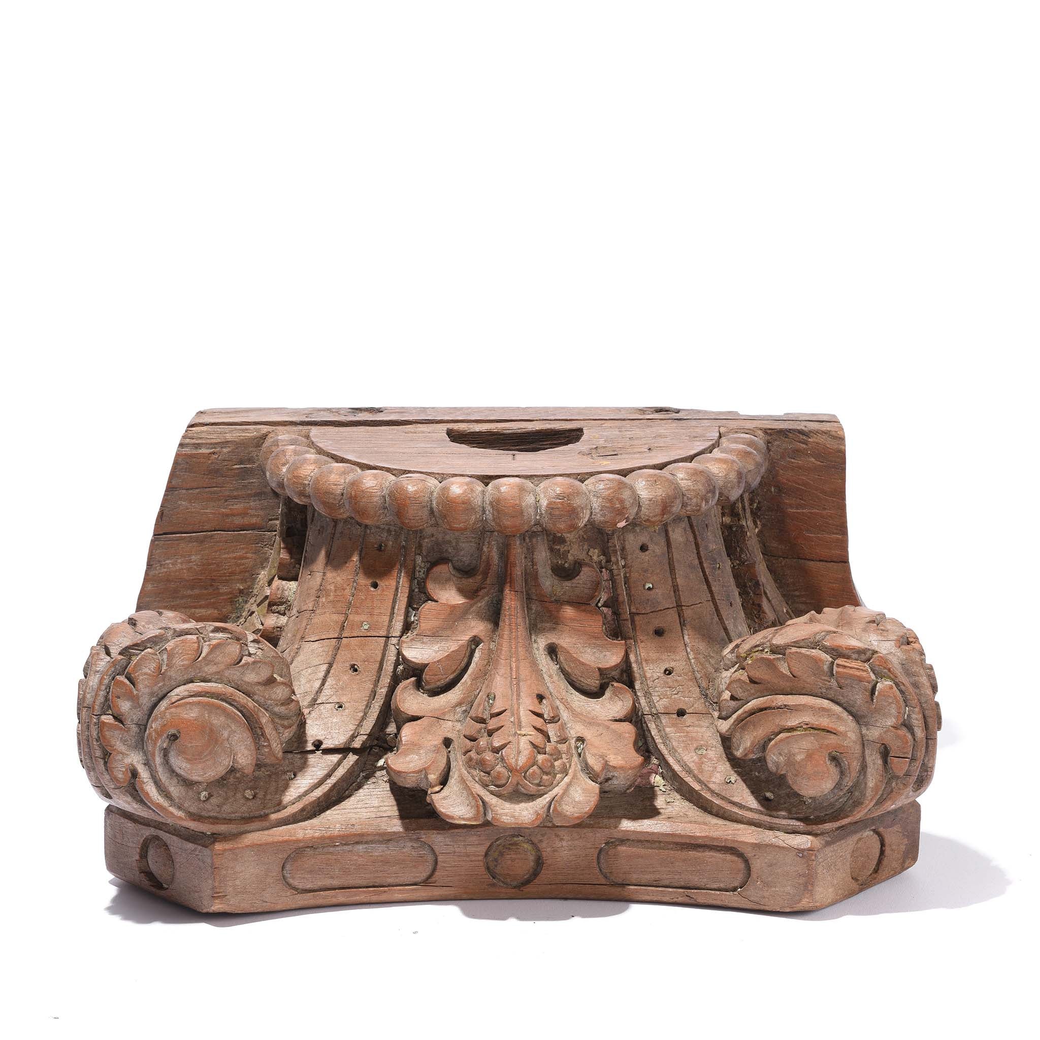 Carved Teak Capitols From Gujarat Various Colours - Late 19thC - Image 7