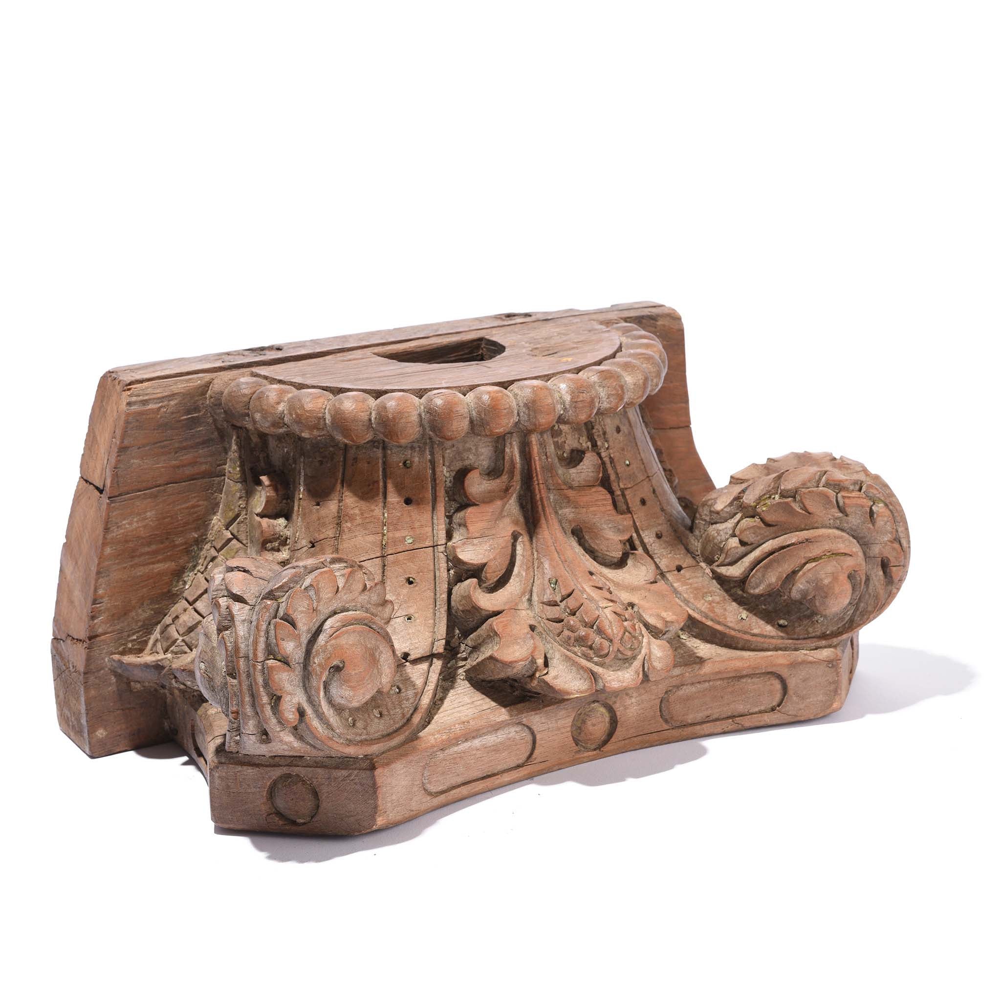 Carved Teak Capitols From Gujarat Various Colours - Late 19thC - Image 9