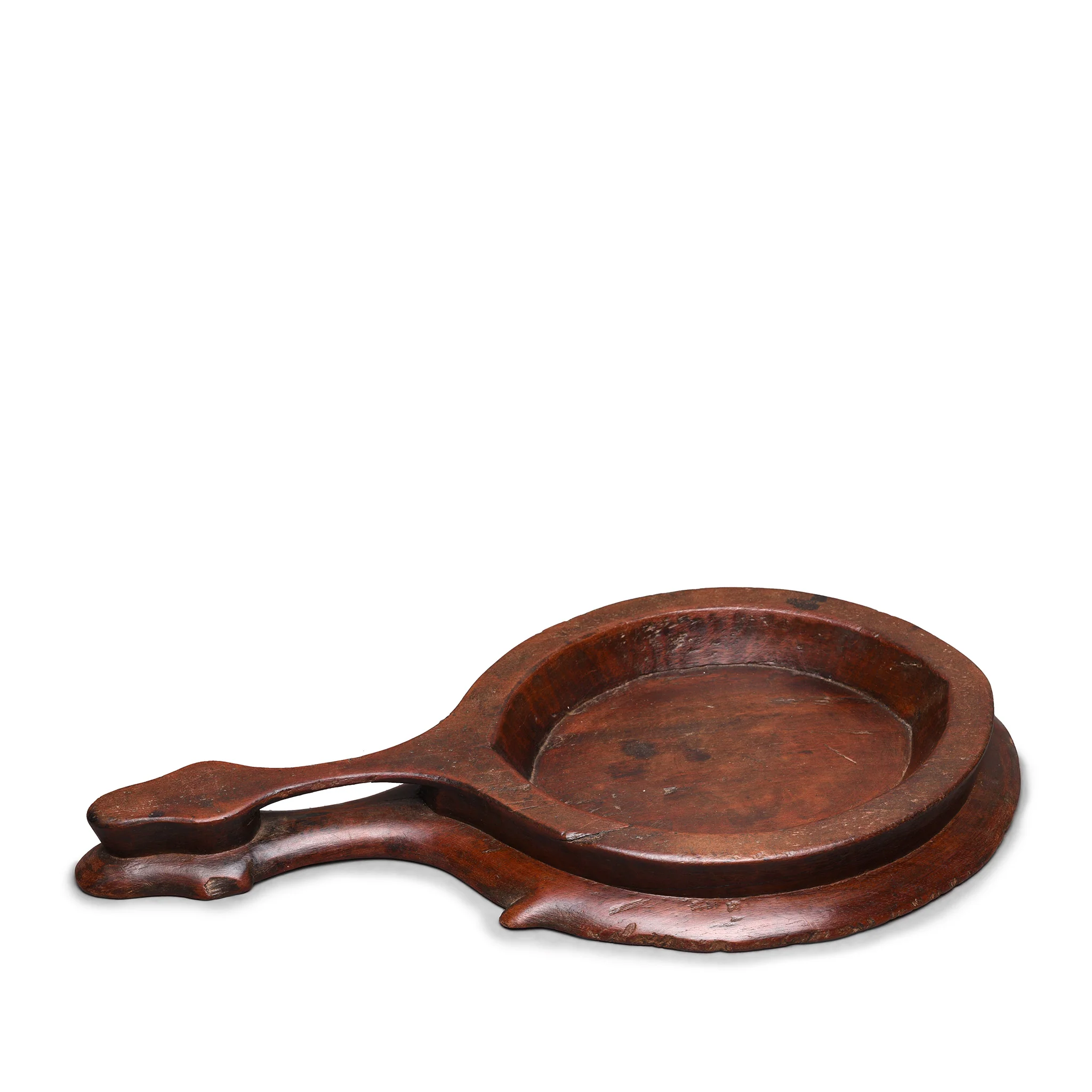 Carved Teak Chapatti Board From Banswara Tribal Region - Ca 1920