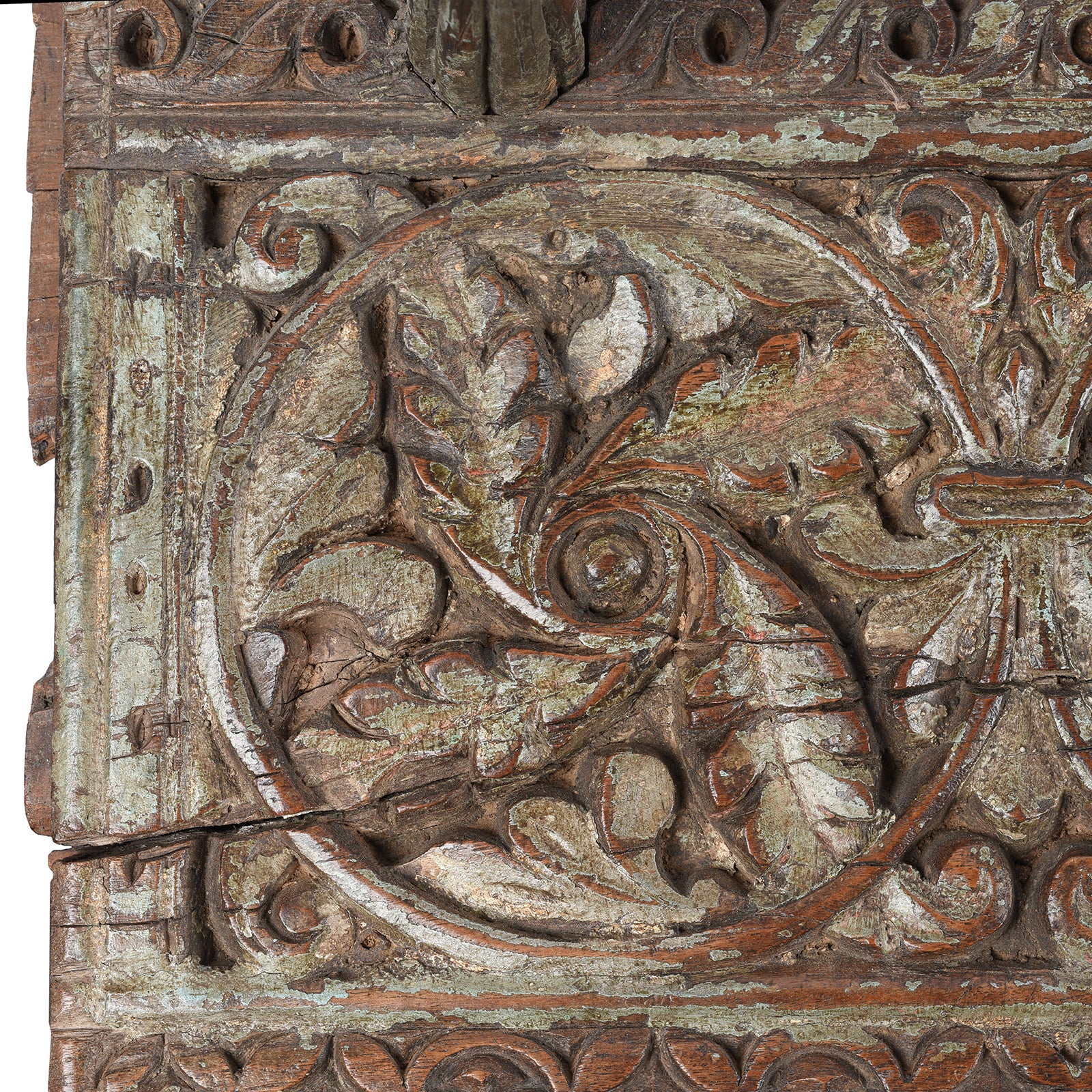 Old Carved Teak Coat Hook Panel - Circa 100 Yrs Old - Image 7