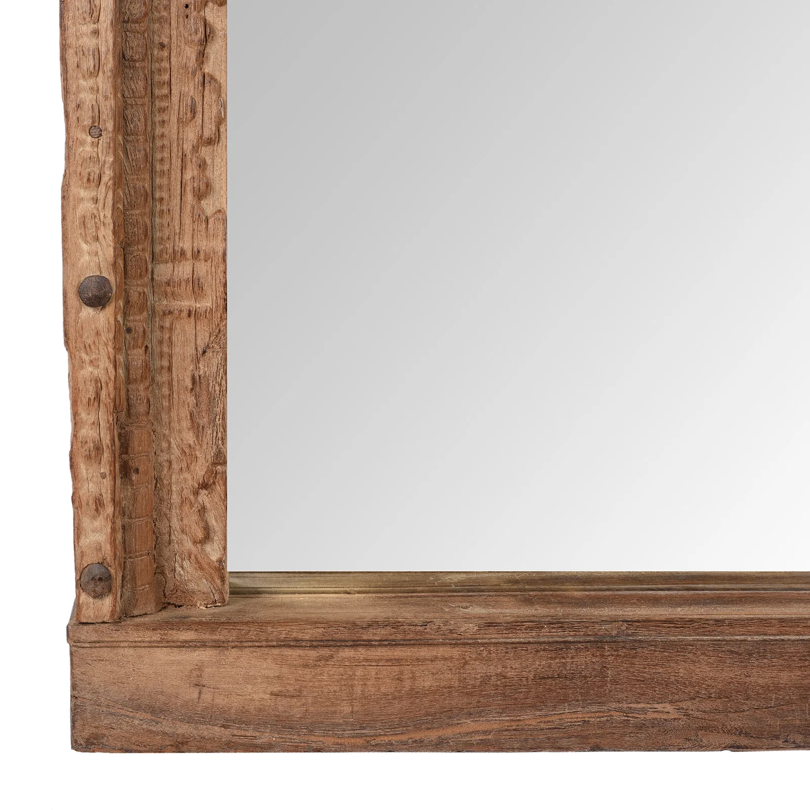 Carved Teak Door Mirror From Nagaur - 19th Century - Image 5