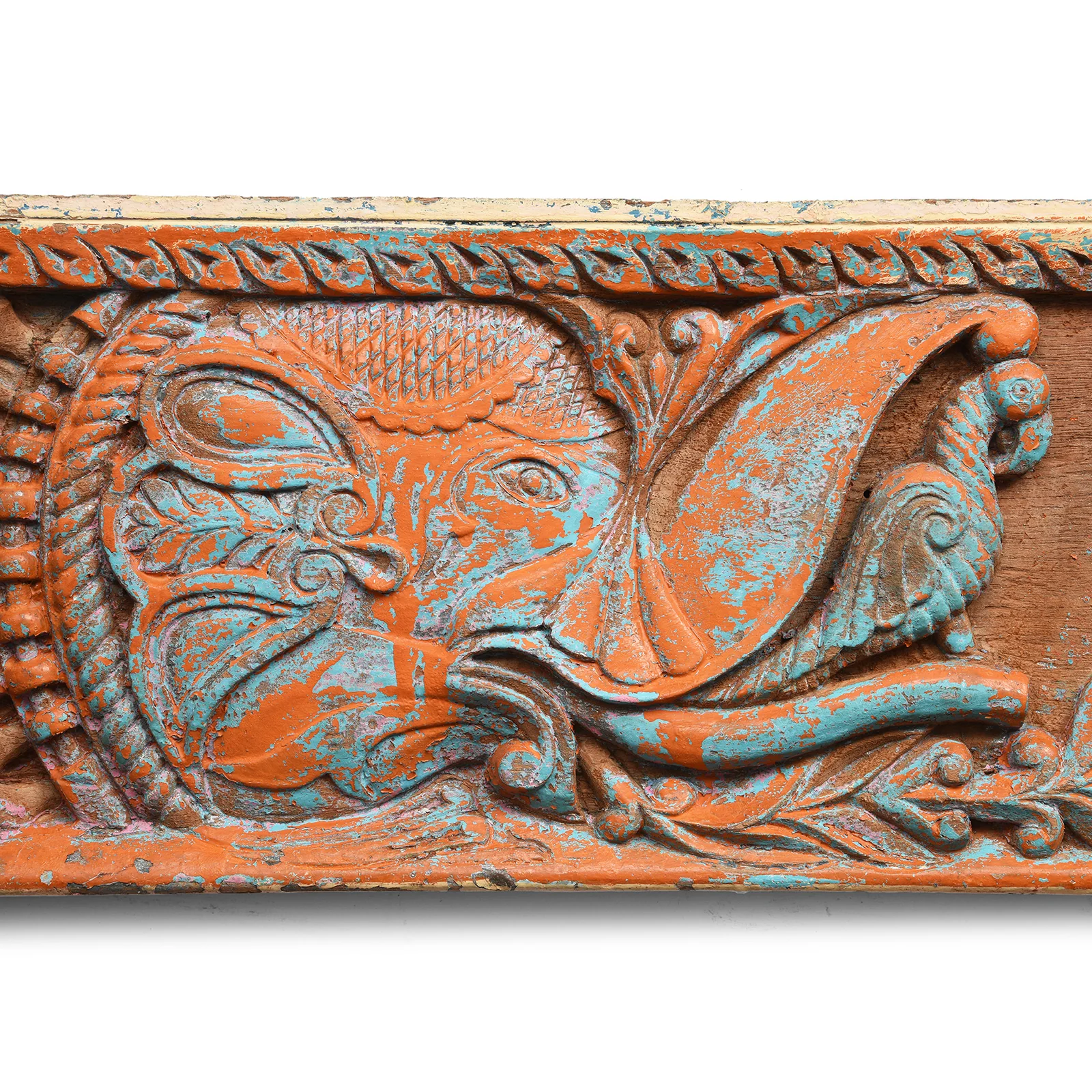 Carved Teak Ganesh Lintel Panel From Madhya Pradesh - 19th Century - Image 4