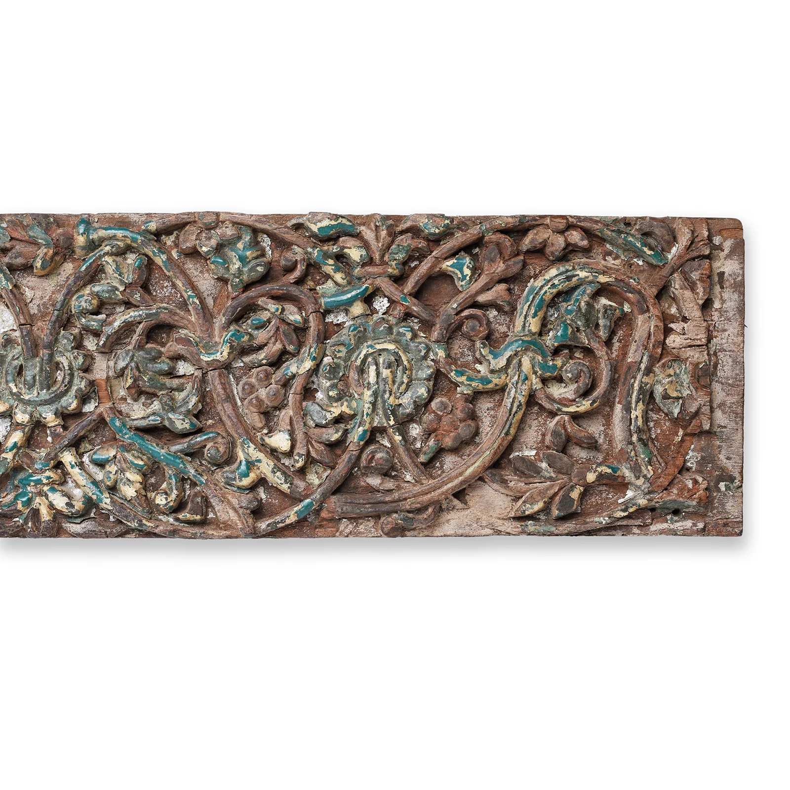 Carved Teak Ganesh Lintel Panel From Gujarat - 19th Century - Image 3