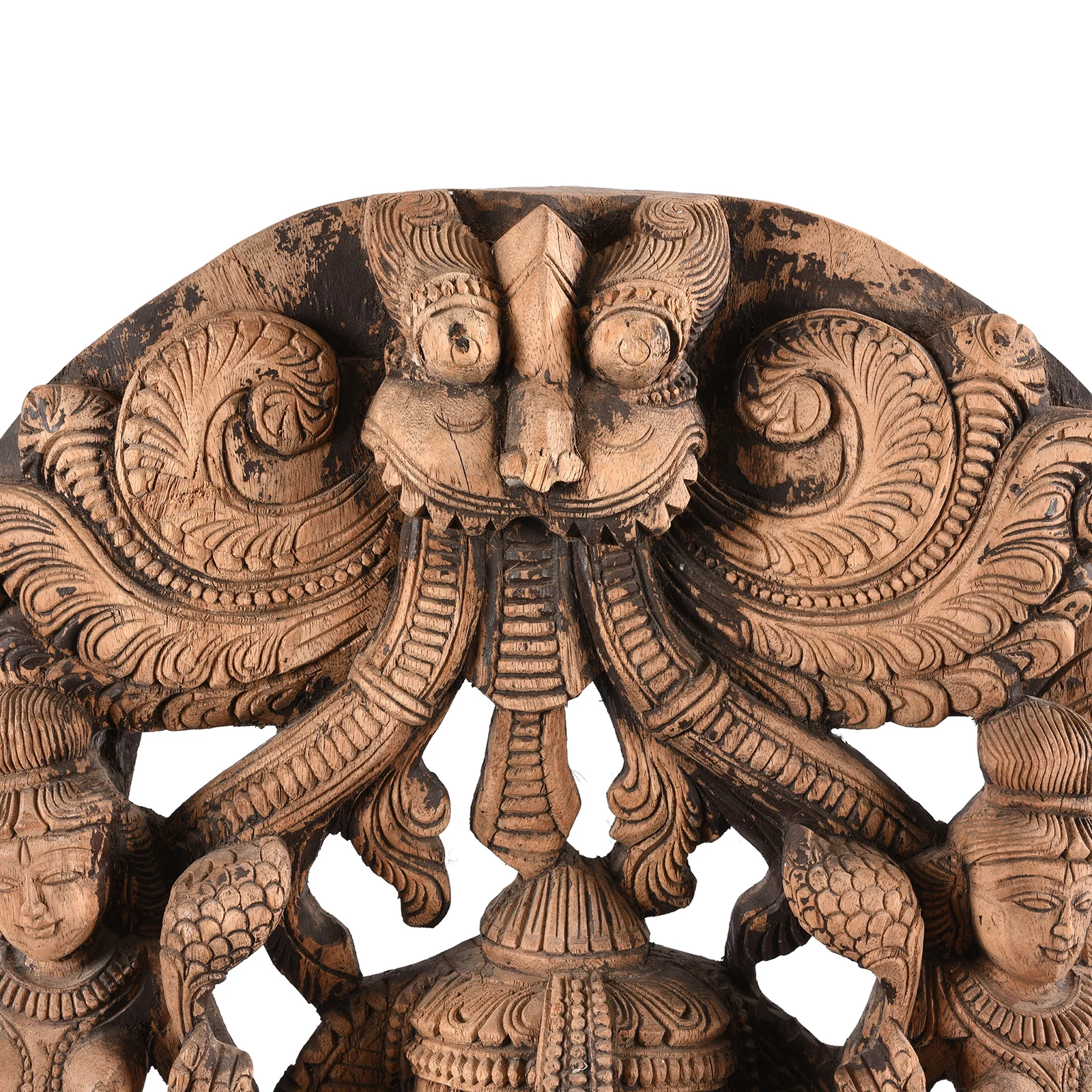 Carved Wood Ganesha Statue From Tamil Nadu - Image 5