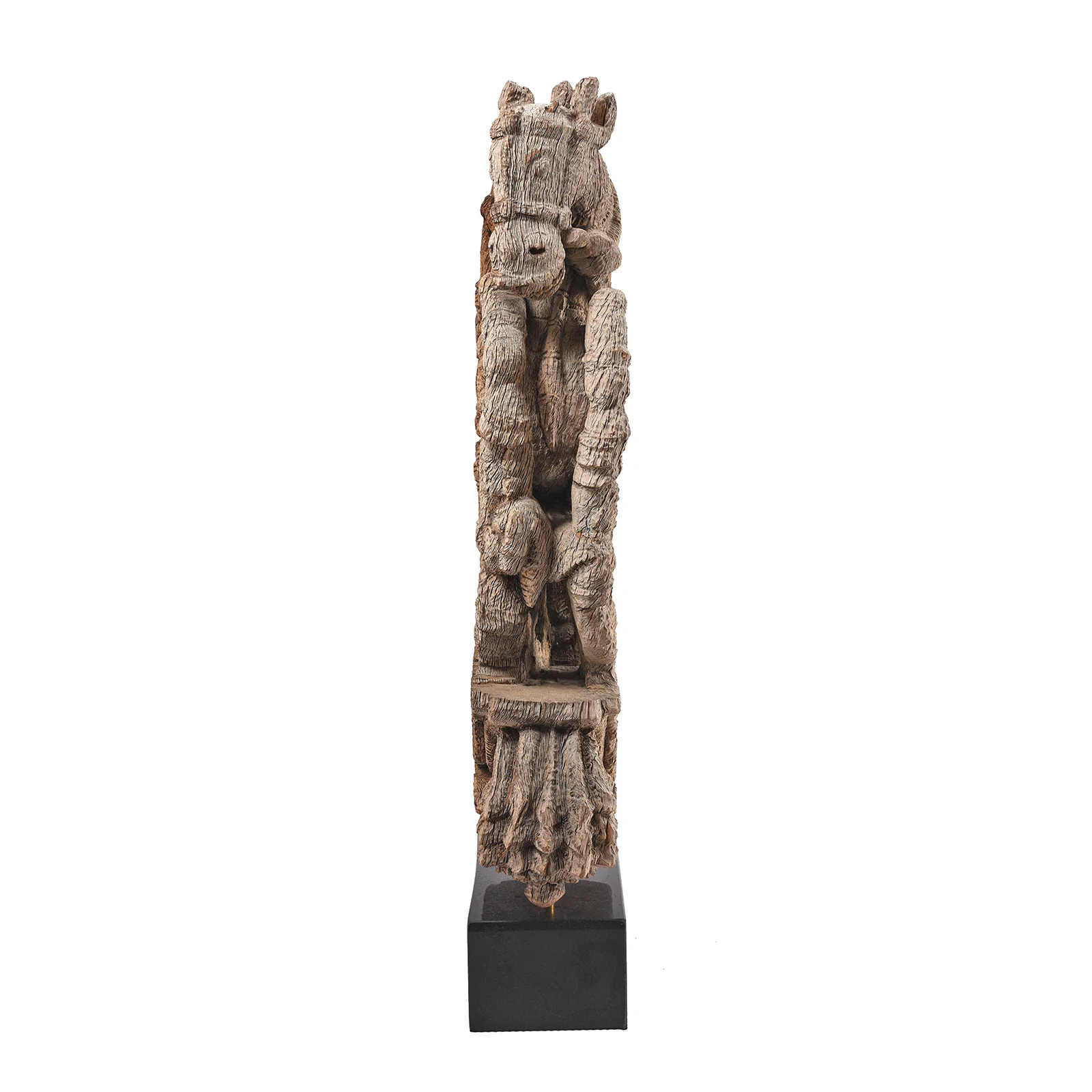 Carved Teak Horse Chariot Carving From Tamil Nadu - 19th Century - Image 13