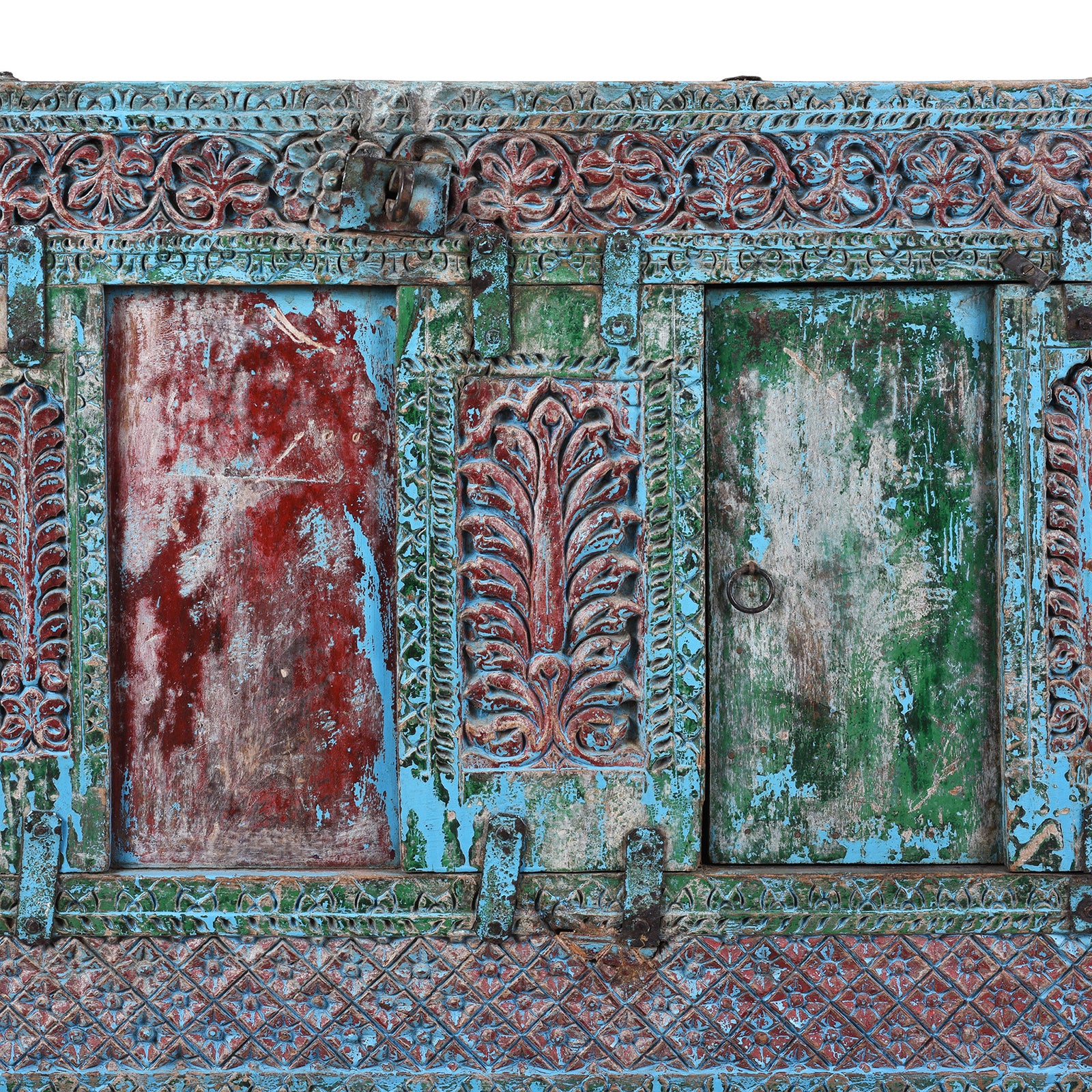 Carved Teak Indian Manjus Dowry Chest From Banswara - 19th Century - Image 6