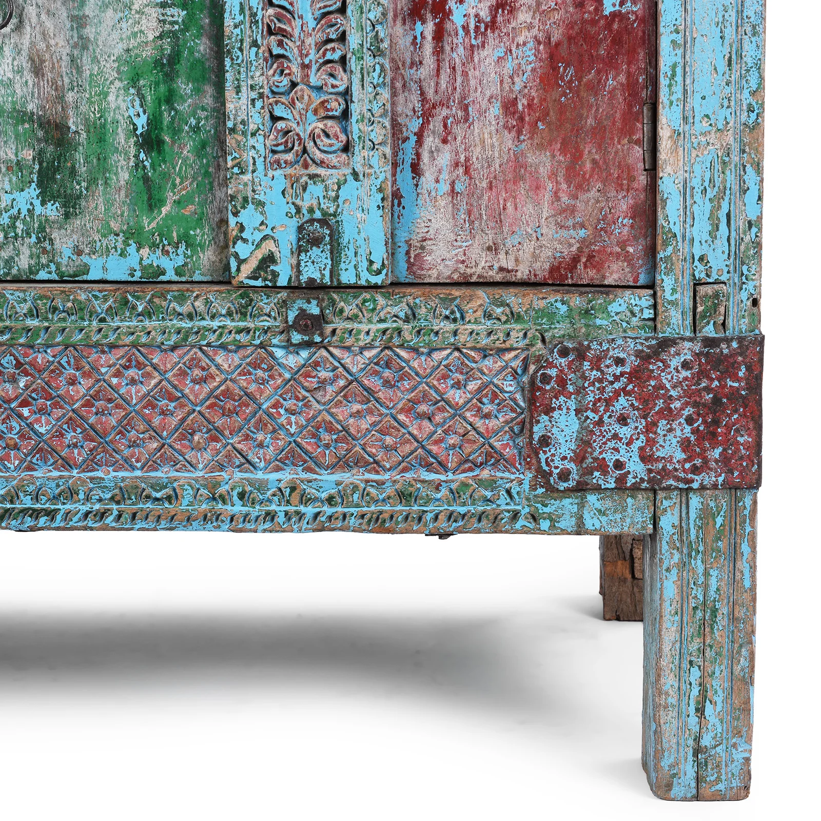 Carved Teak Indian Manjus Dowry Chest From Banswara - 19th Century - Image 7