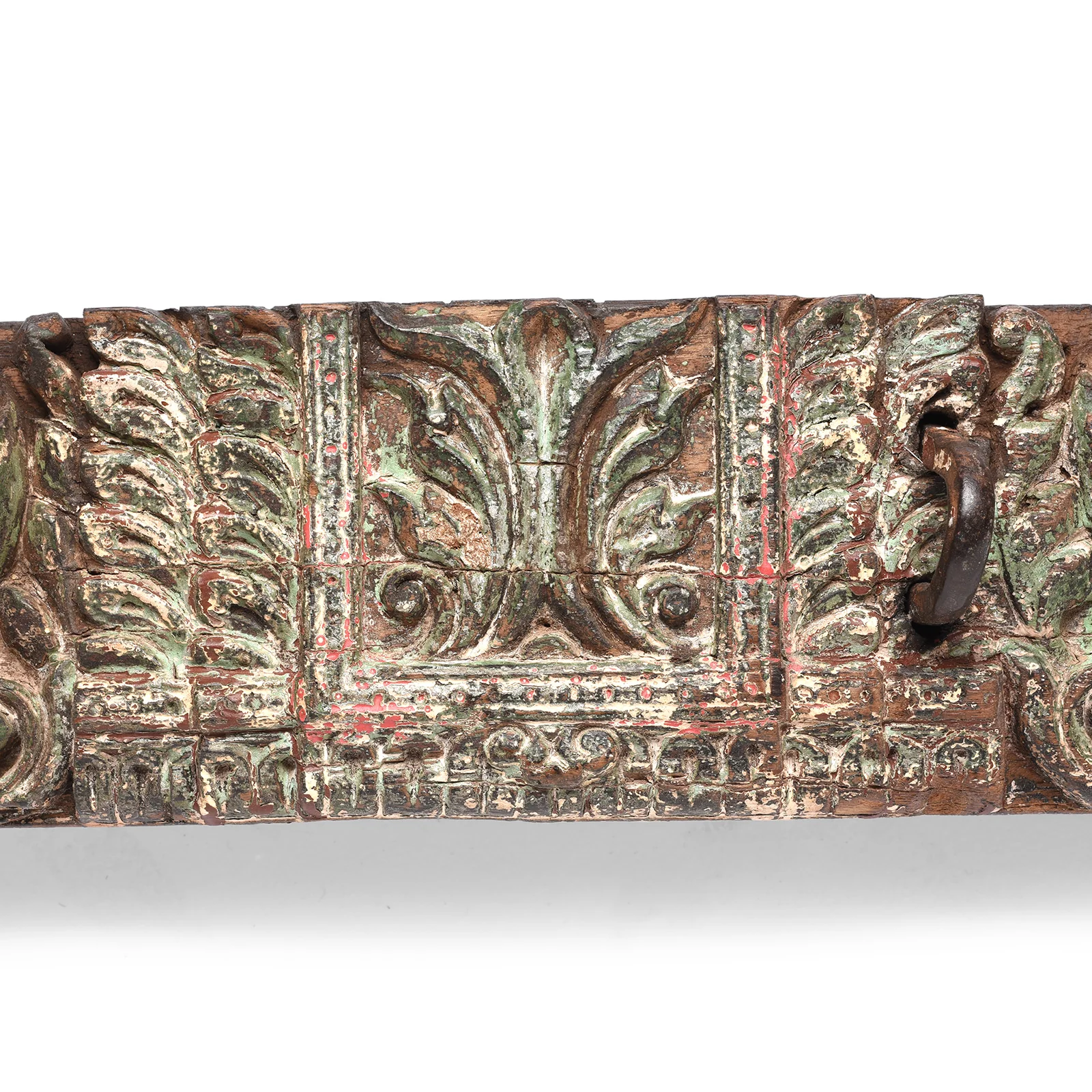 Carved Teak Elephant Lintel Panel From Gujarat - 19th Century - Image 3