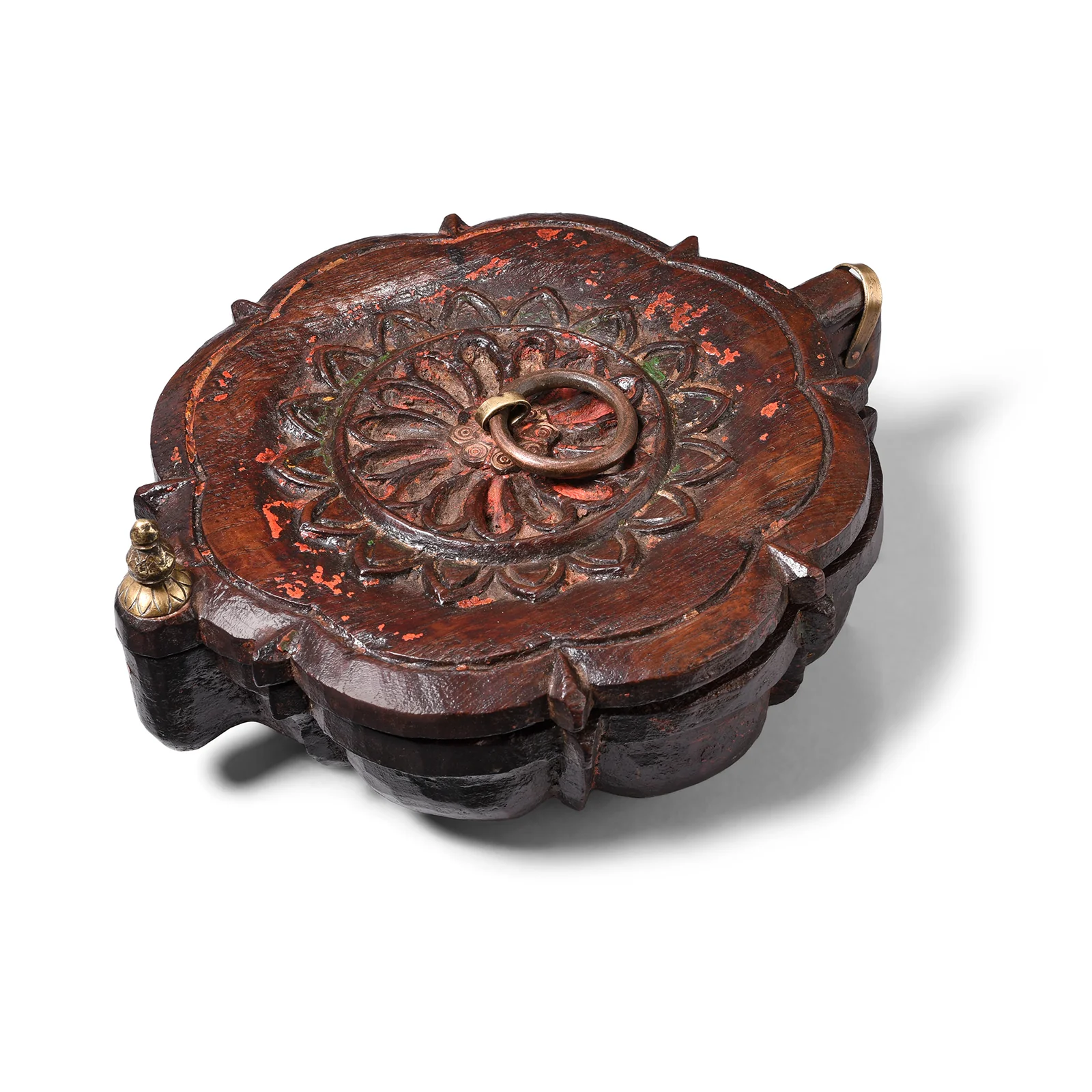 Carved Teak Masala Box From Rajasthan - Ca 1900 - Image 2