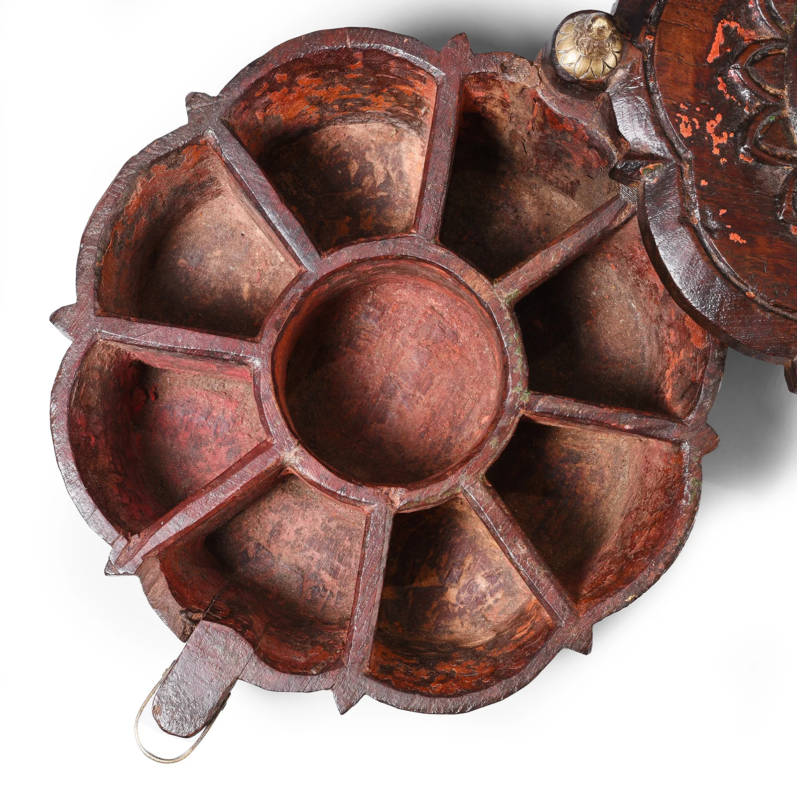Carved Teak Masala Box From Rajasthan - Ca 1900 - Image 3