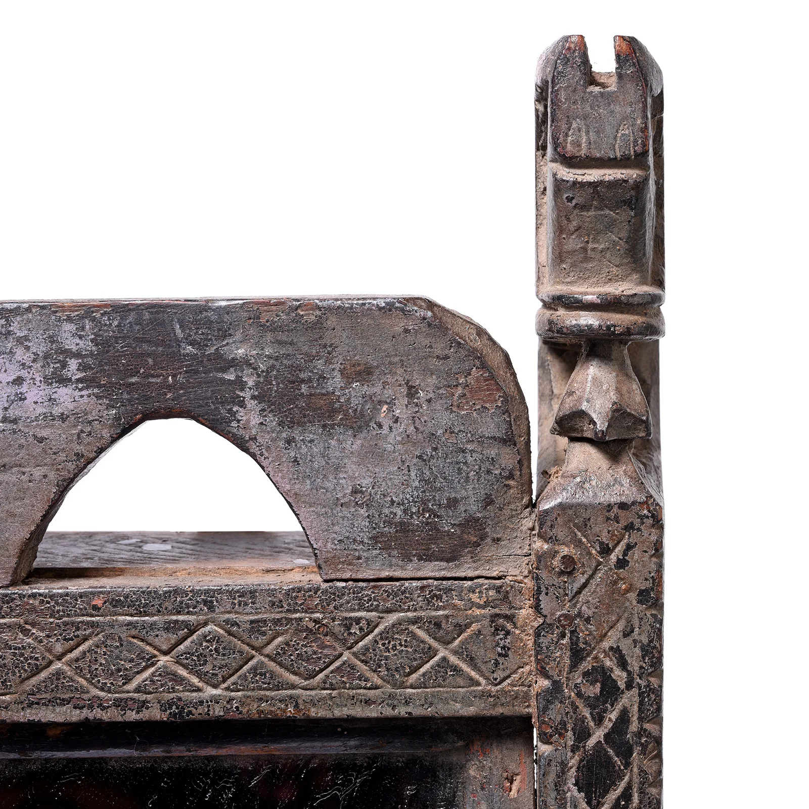 Carved Teak Mirror From Banswara - 19th Century - Image 5