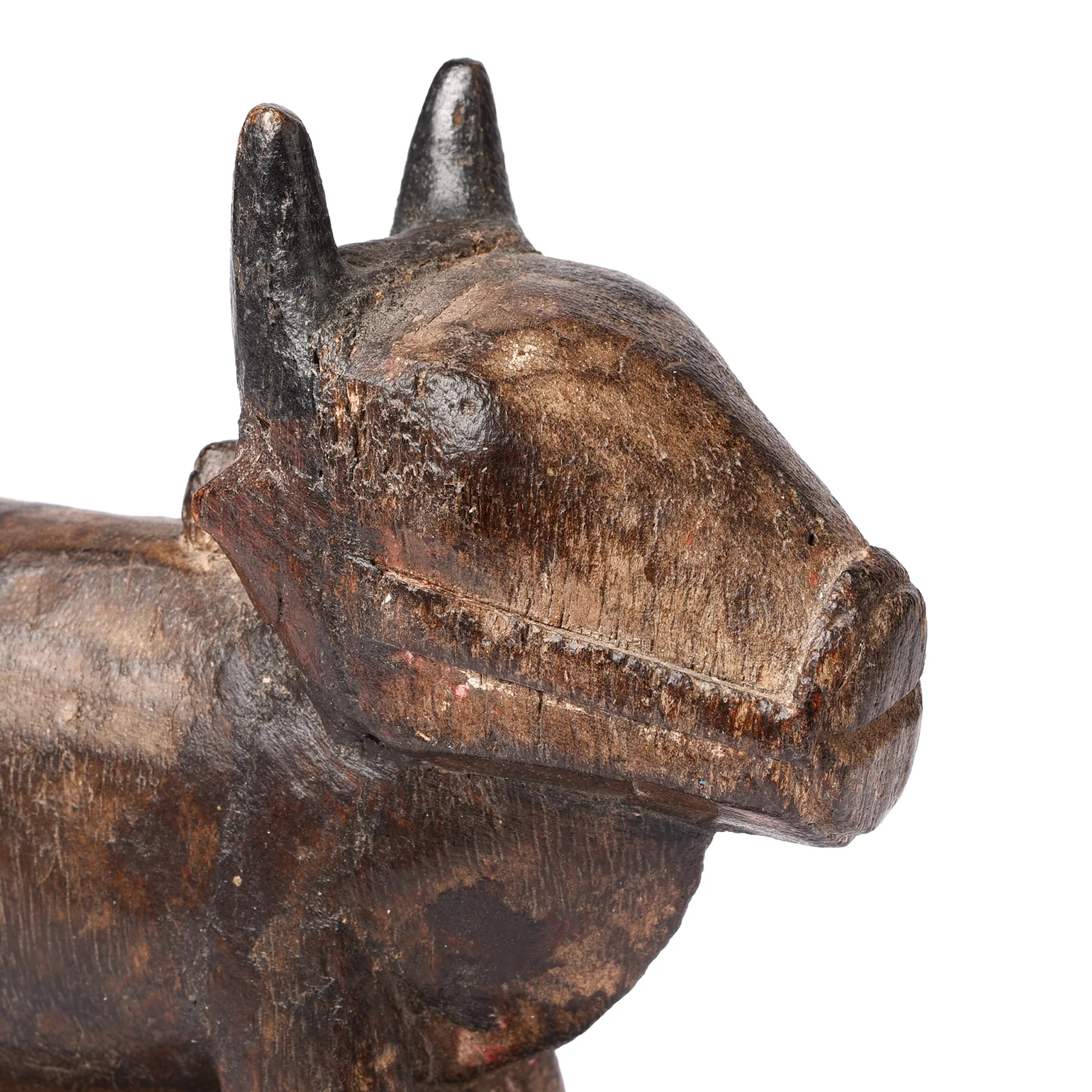 Carved Teak Nandi Bull Toy From Andhra Pradesh - Ca 1920 - Image 2