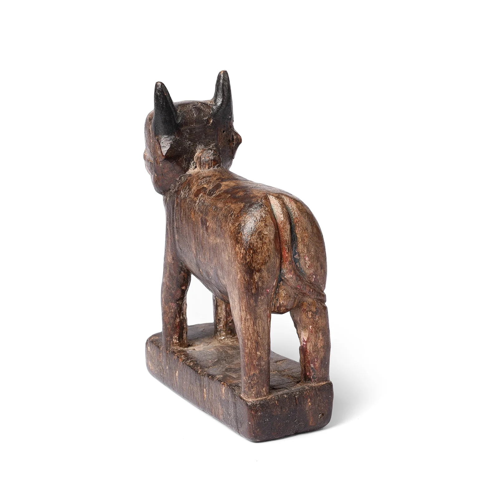 Carved Teak Nandi Bull Toy From Andhra Pradesh - Ca 1920 - Image 4