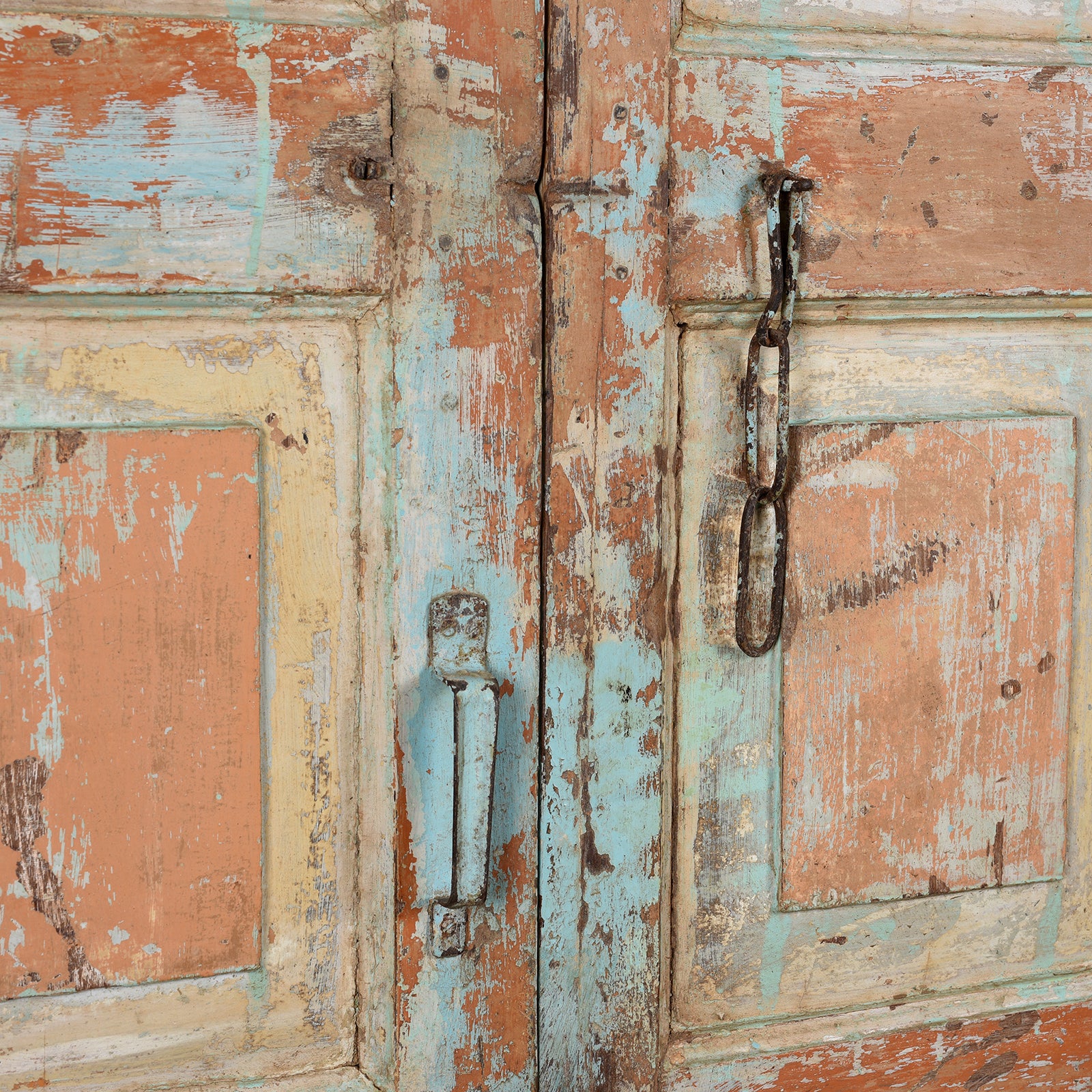 Painted Indian Teak Door From Gujarat - 19thC - Image 7