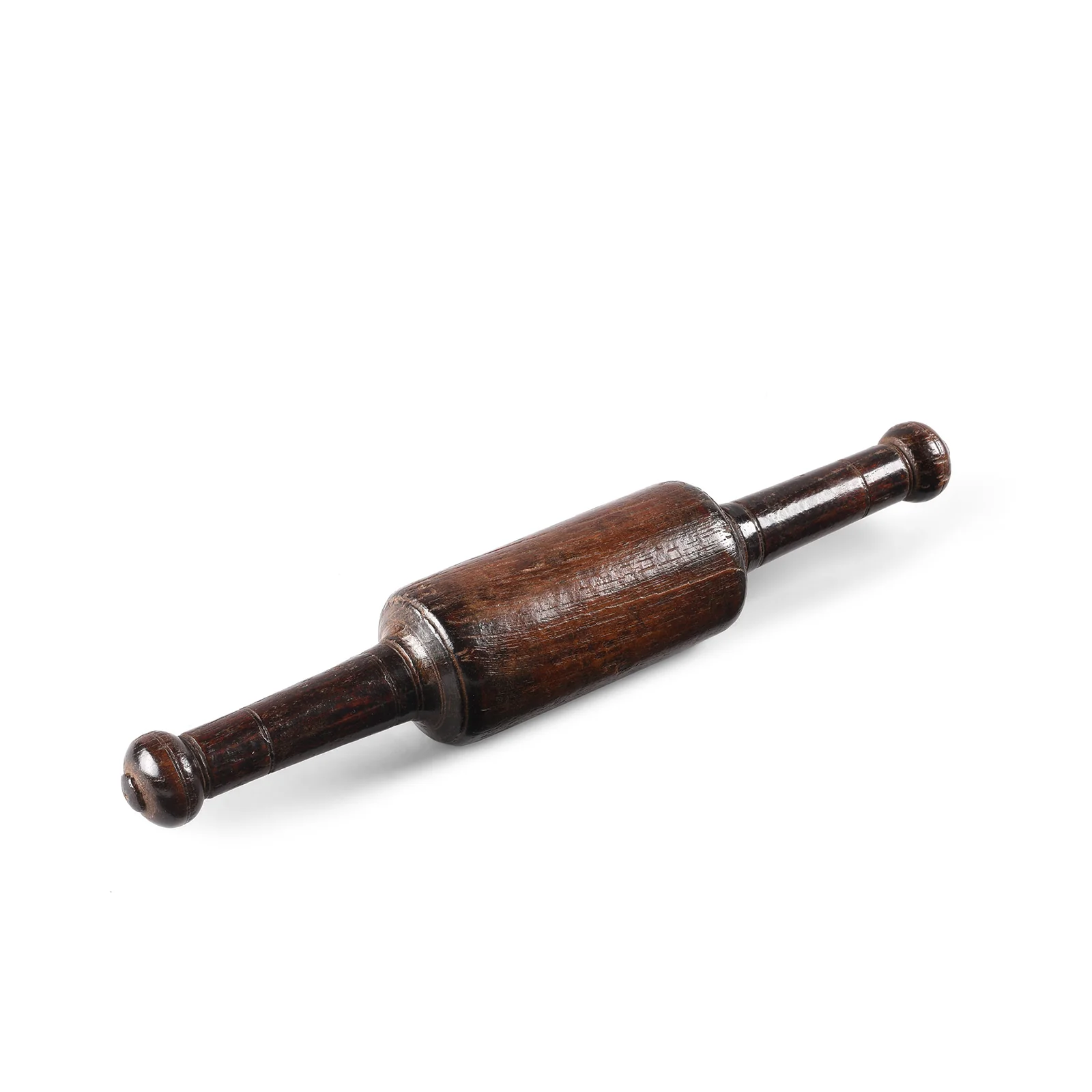 Old Indian Teak Rolling Pin From Rajasthan - Early 20th Century
