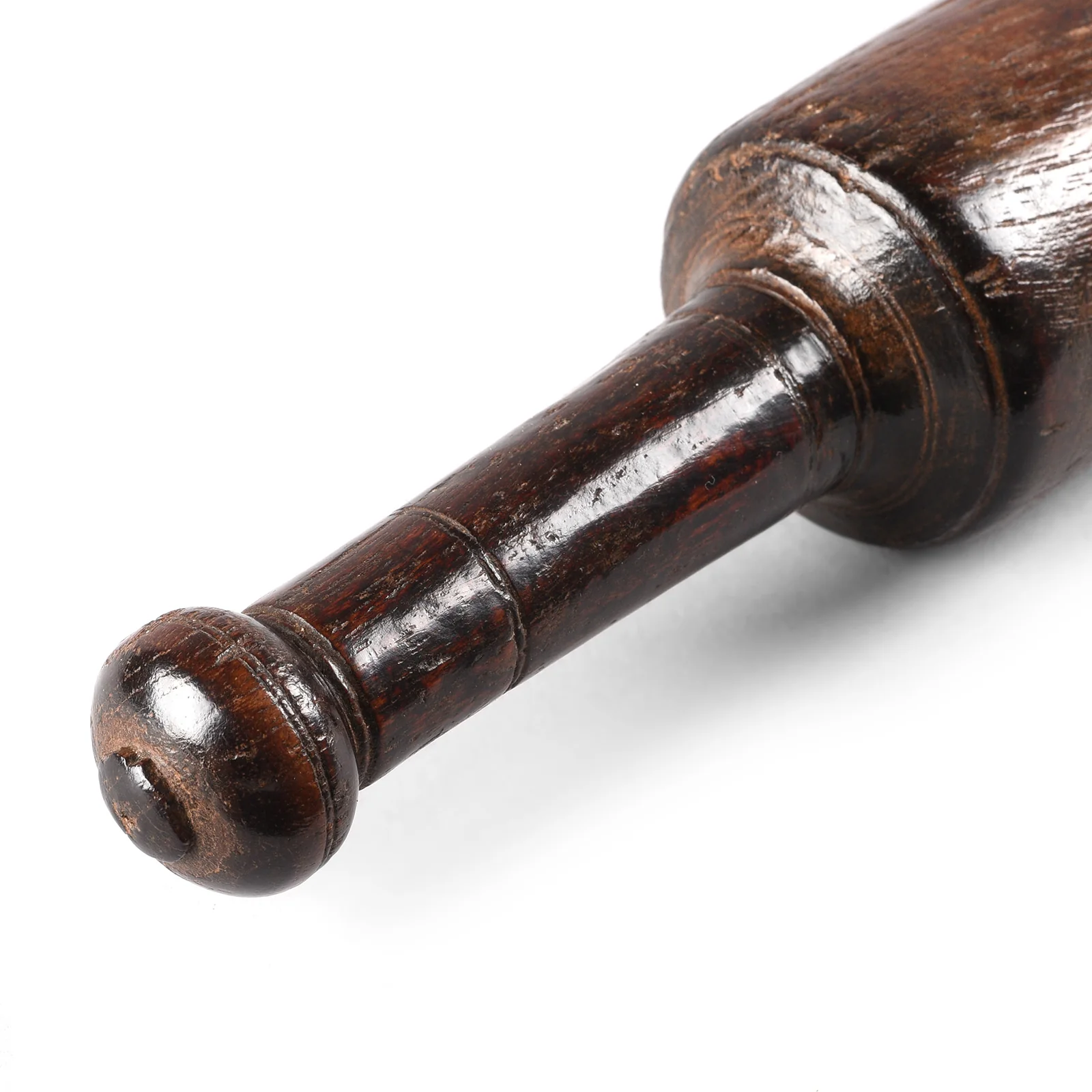 Old Indian Teak Rolling Pin From Rajasthan - Early 20th Century - Image 3