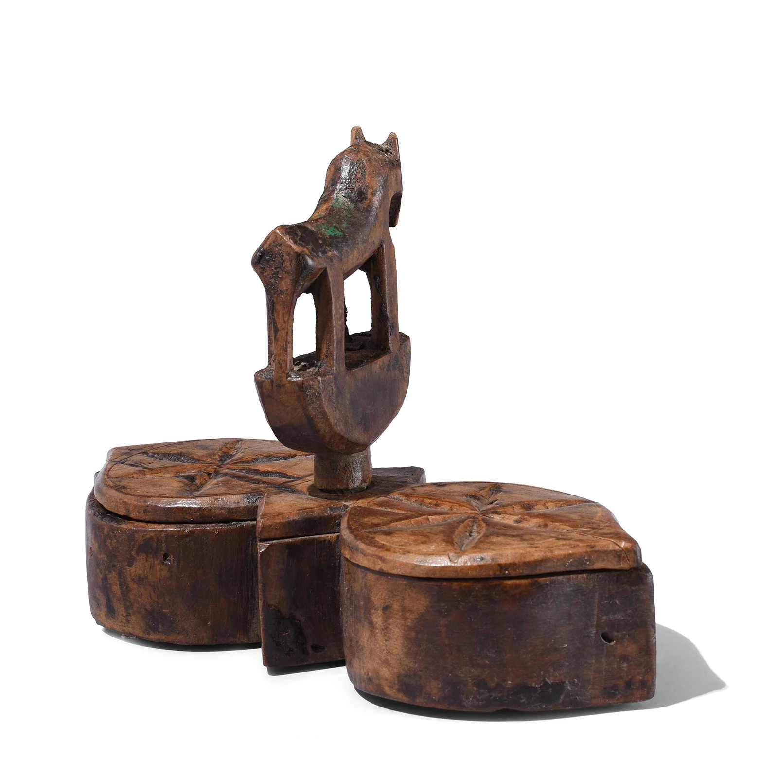 Teak Masala Box From Rajasthan - Ca 1900 - Image 5