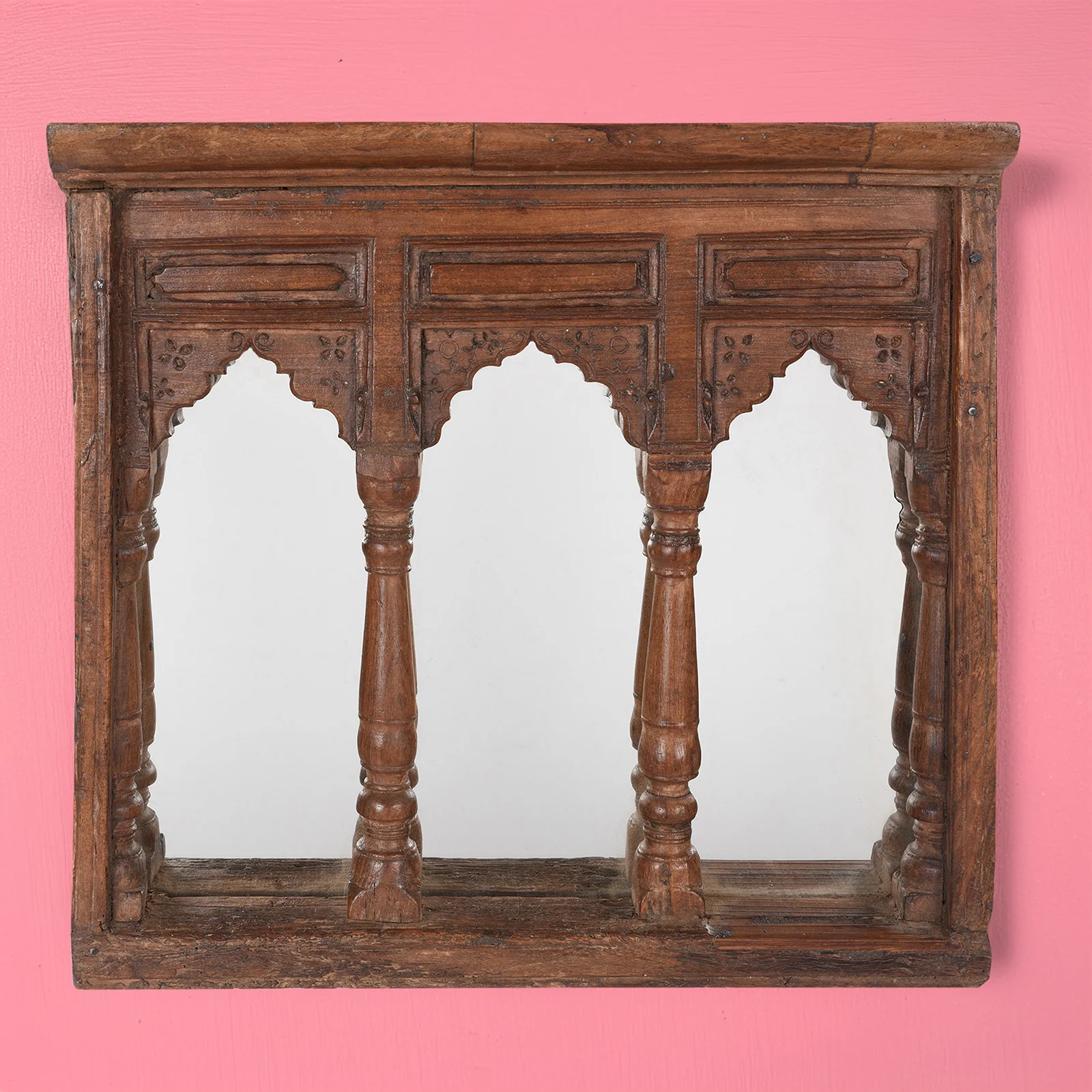 Indian Triple Arch Window Mirror - 19th Century - Image 2