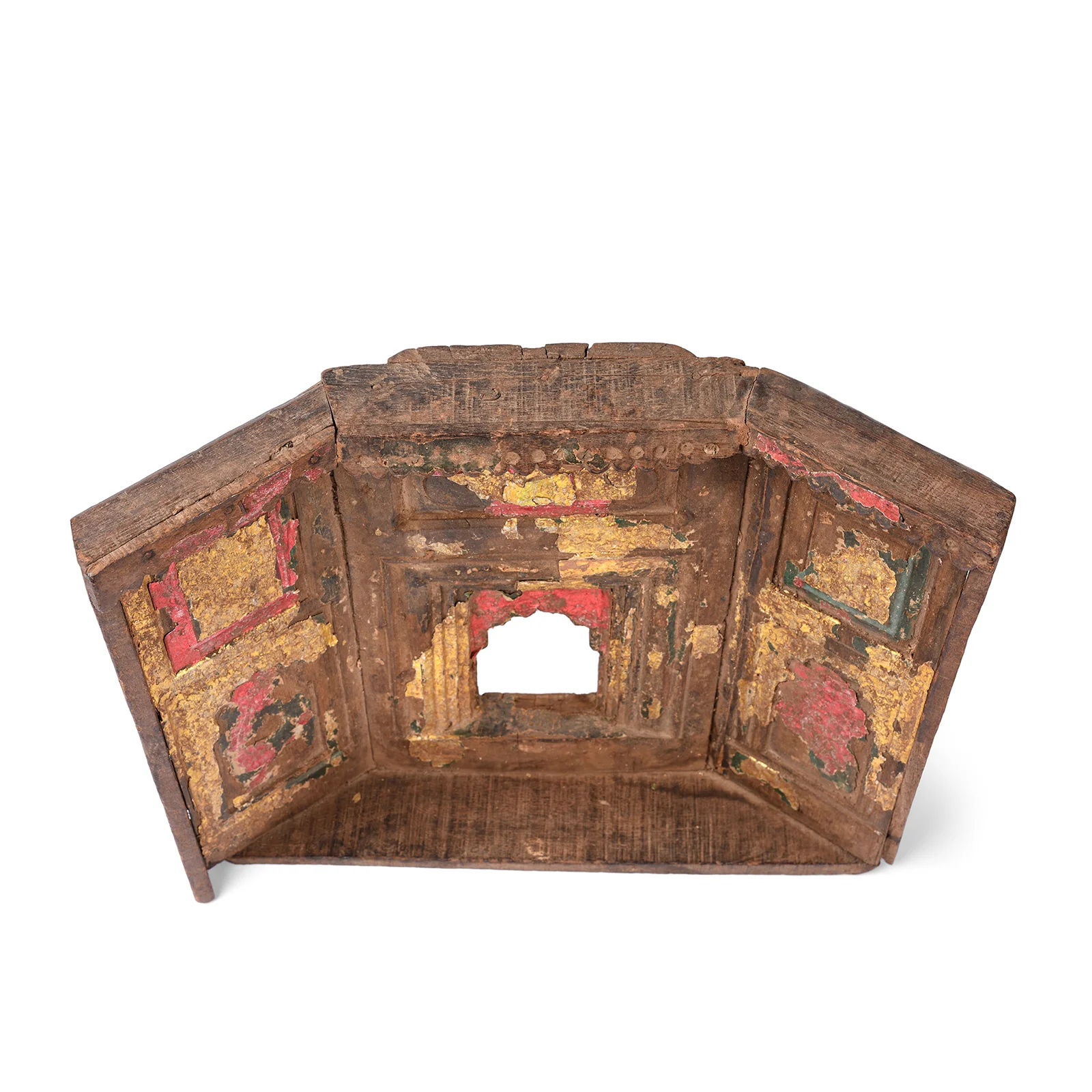 Carved Teak Votive Panel From Andhra Pradesh - Ca 1920's - Image 4