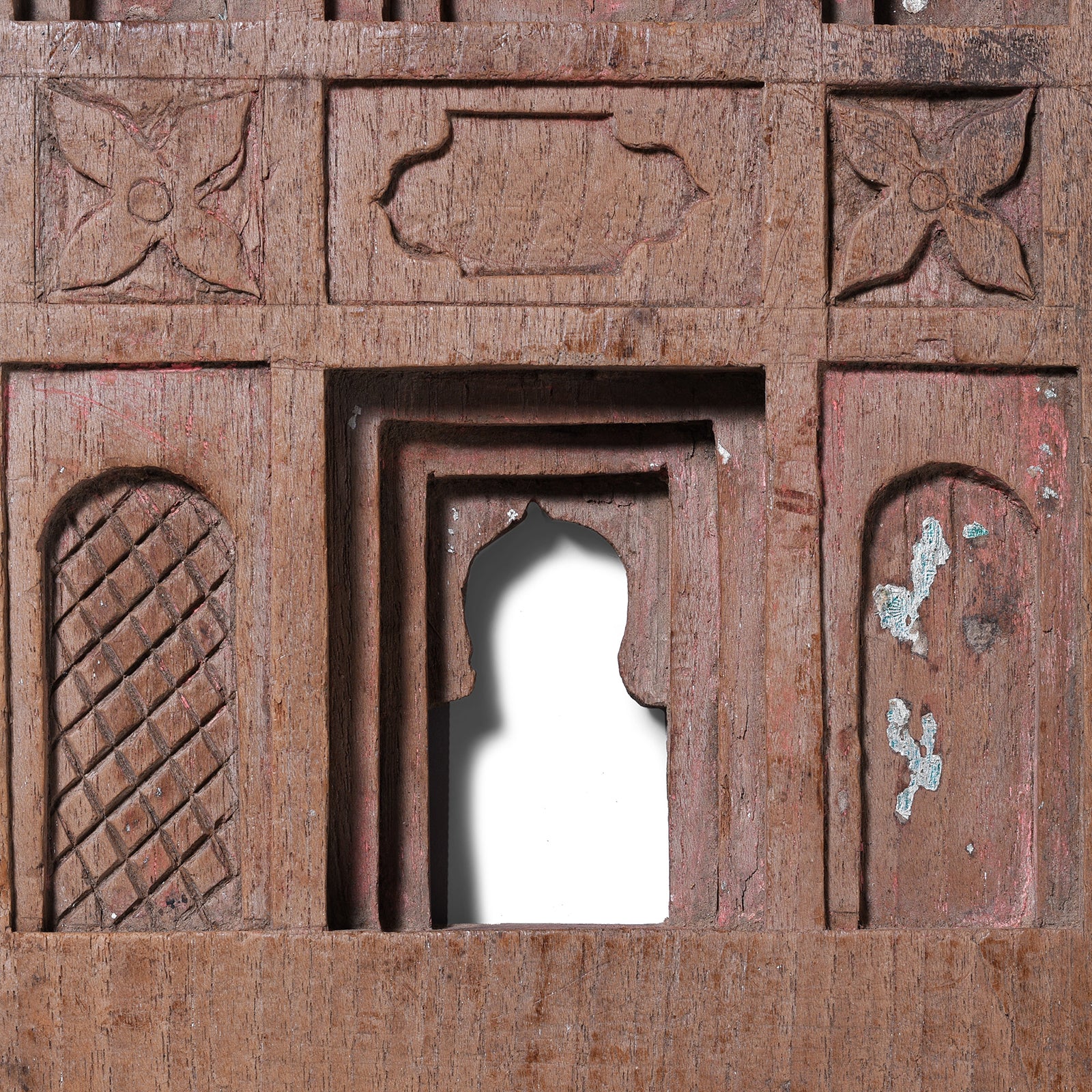 Carved Teak Votive Panel From Andhra Pradesh - Late 19th Century - Image 4