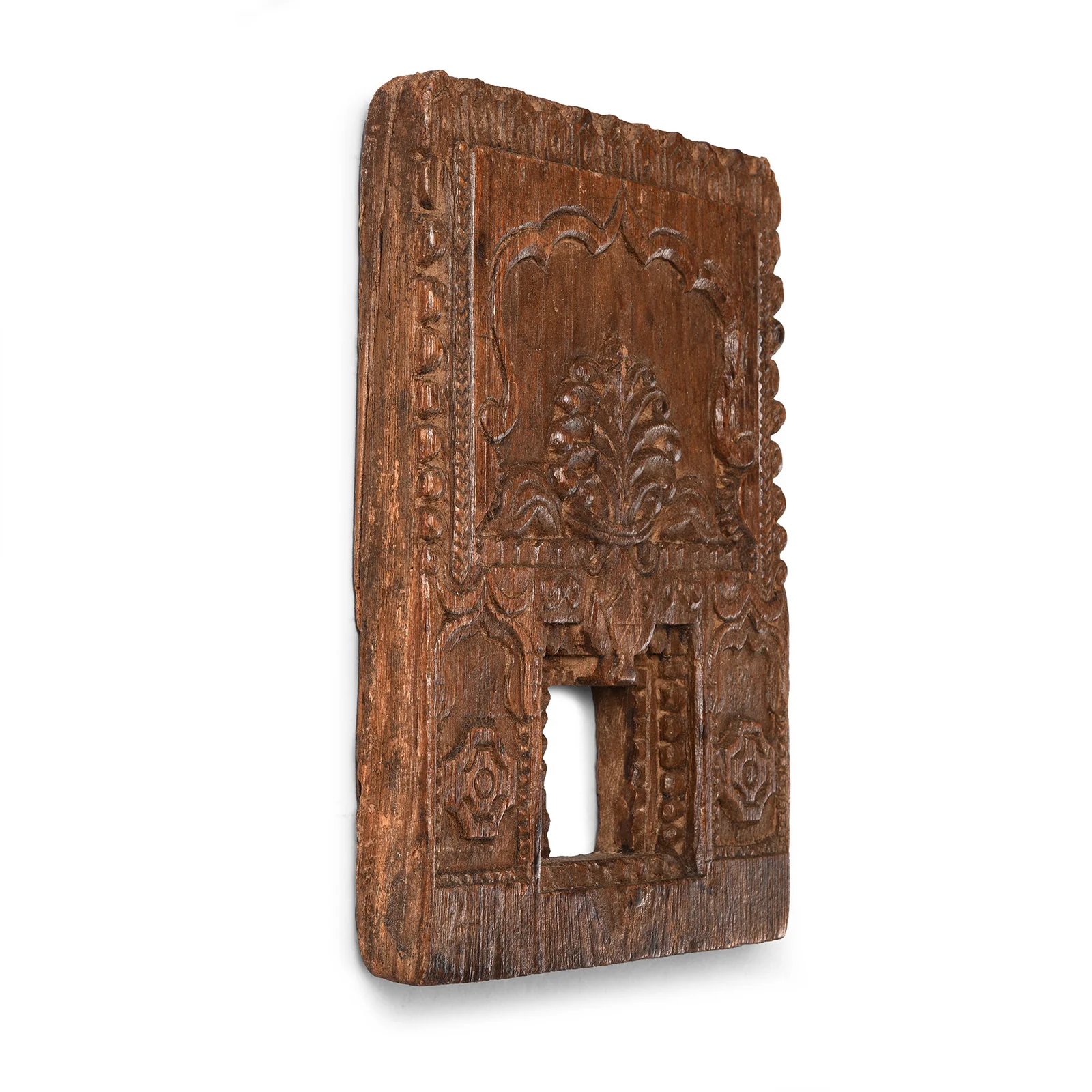 Carved Teak Votive Panel From Andra Pradesh - Ca 1920's - Image 3