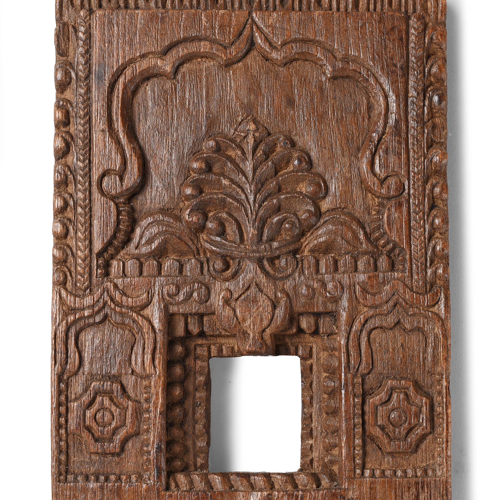 Carved Teak Votive Panel From Andra Pradesh - Ca 1920's - Image 4