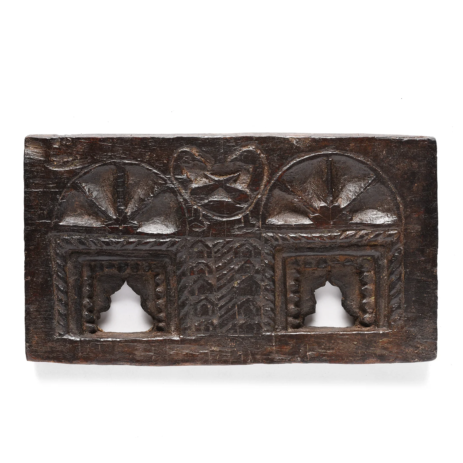 Carved Jackfruit Votive Panel From Andhra Pradesh - Ca 1900
