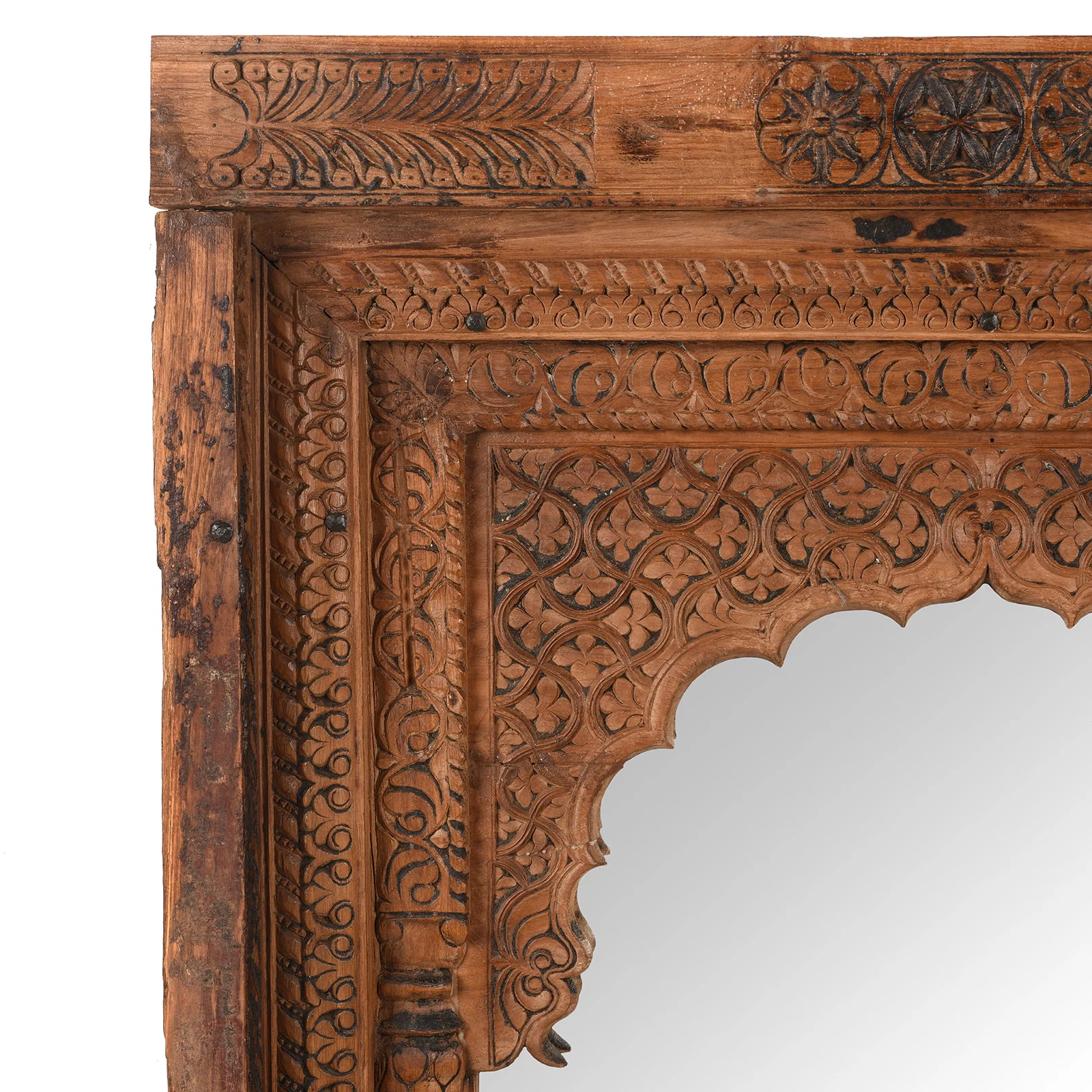 Carved Teak Window Mirror From Maharashtra - 19th Century - Image 2