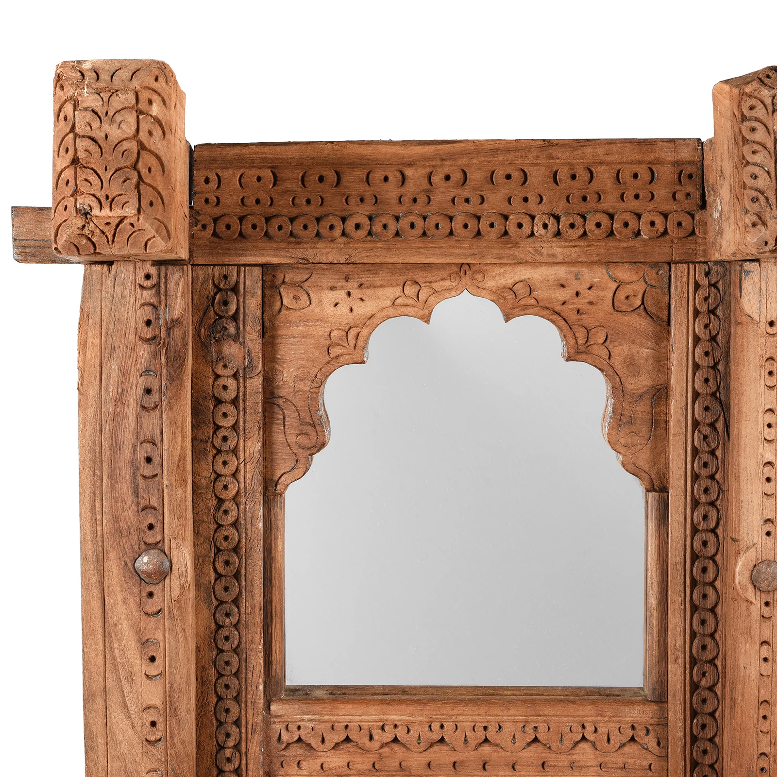 Carved Teak Window Mirror From Nagaur - 19th Century - Image 2