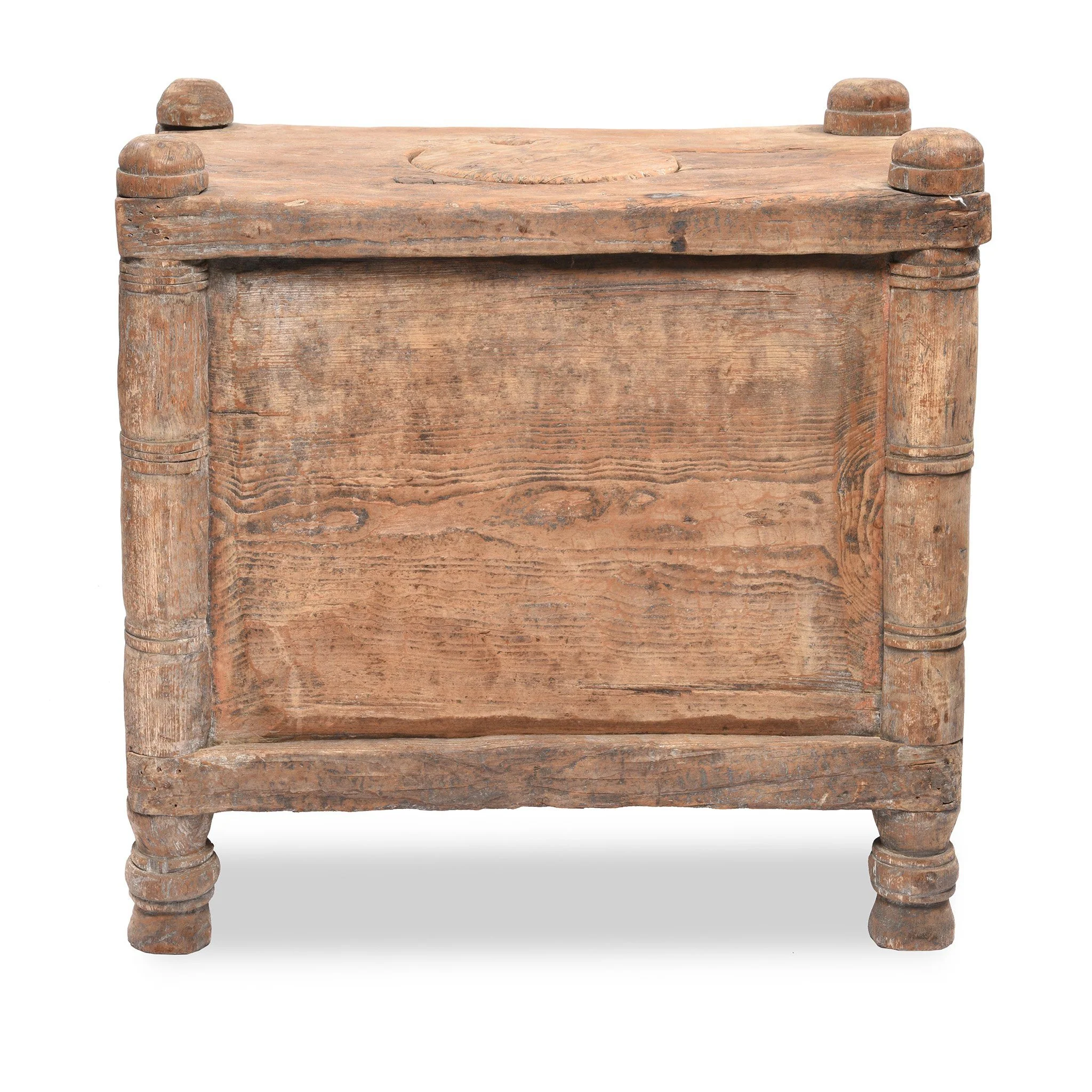 Carved Tribal Cedar Storage Chest From The Kulu Valley - 19thC - Image 6