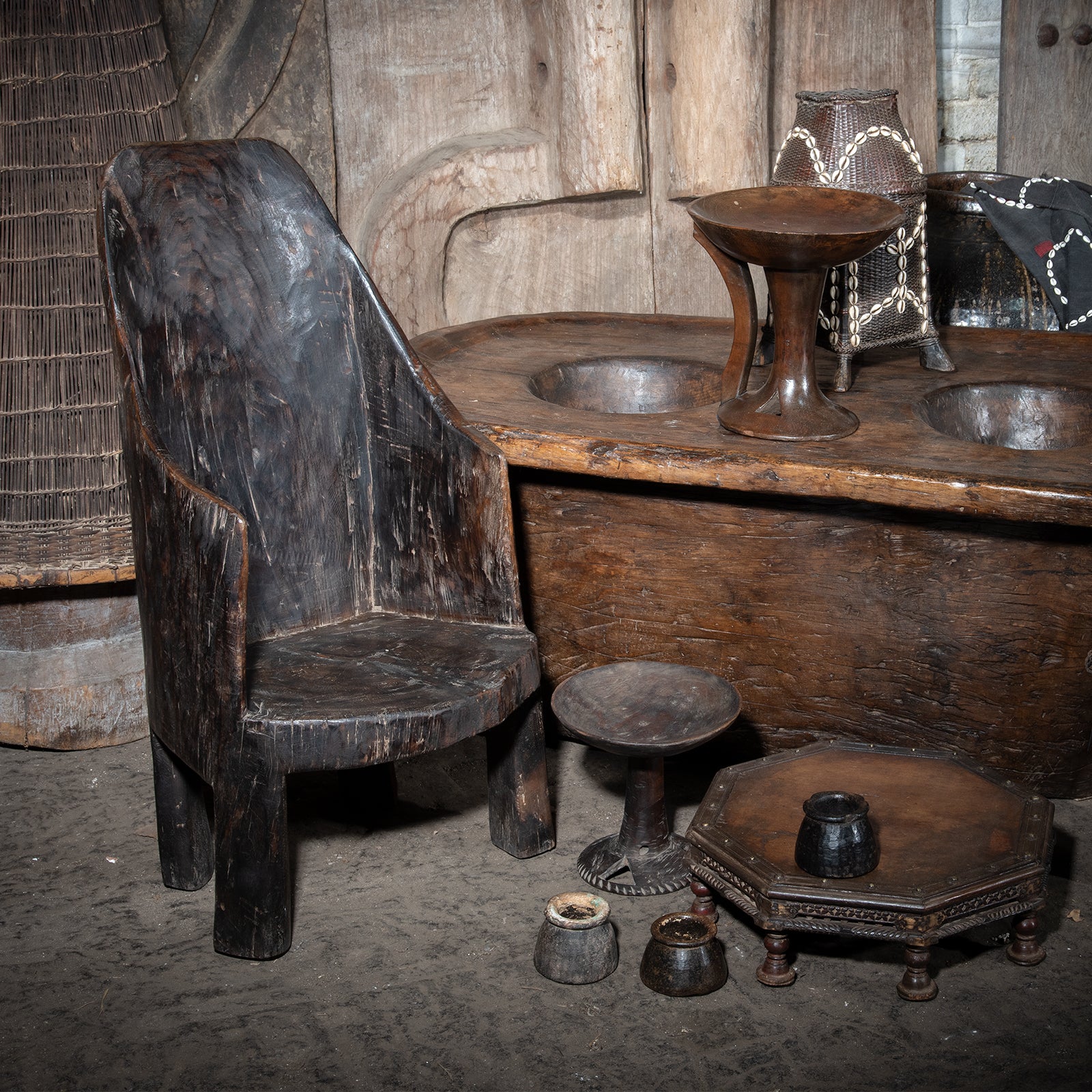 Carved Tribal Chair From Nagaland - Ca 1930 - Image 2
