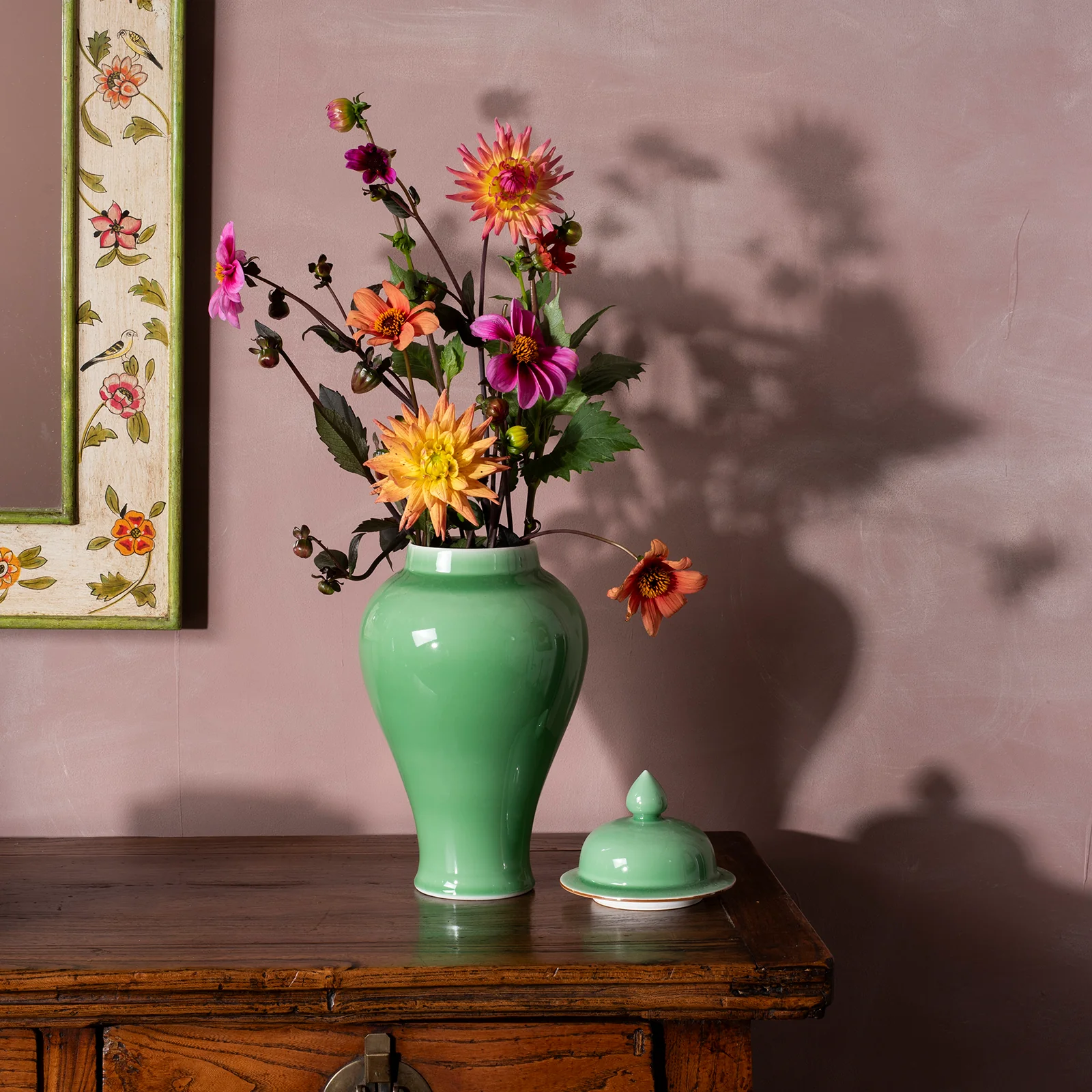 Celadon Porcelain Temple Jar