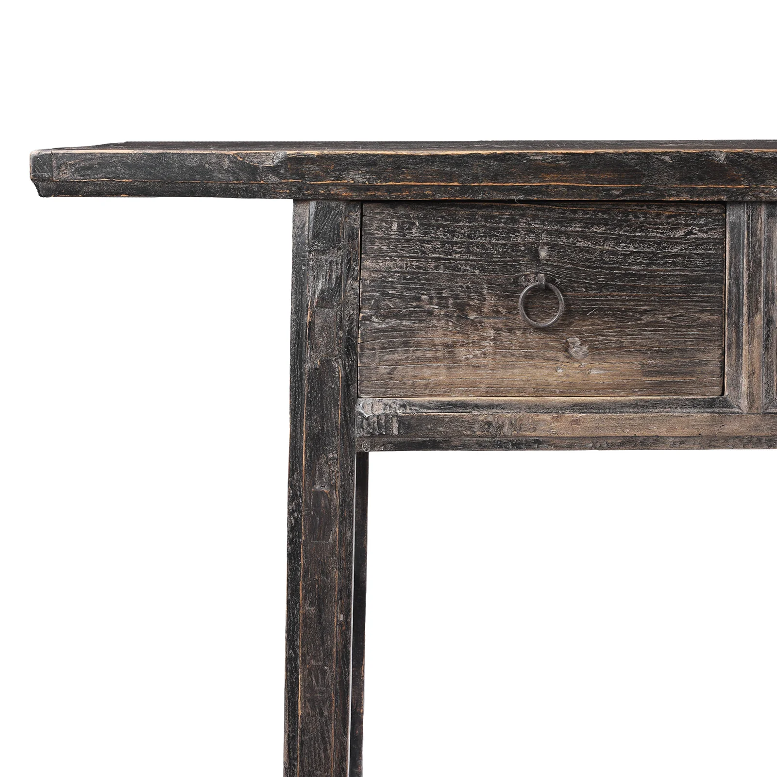Black Lacquer Console Table With 5 Drawers - 19th Century - Image 2