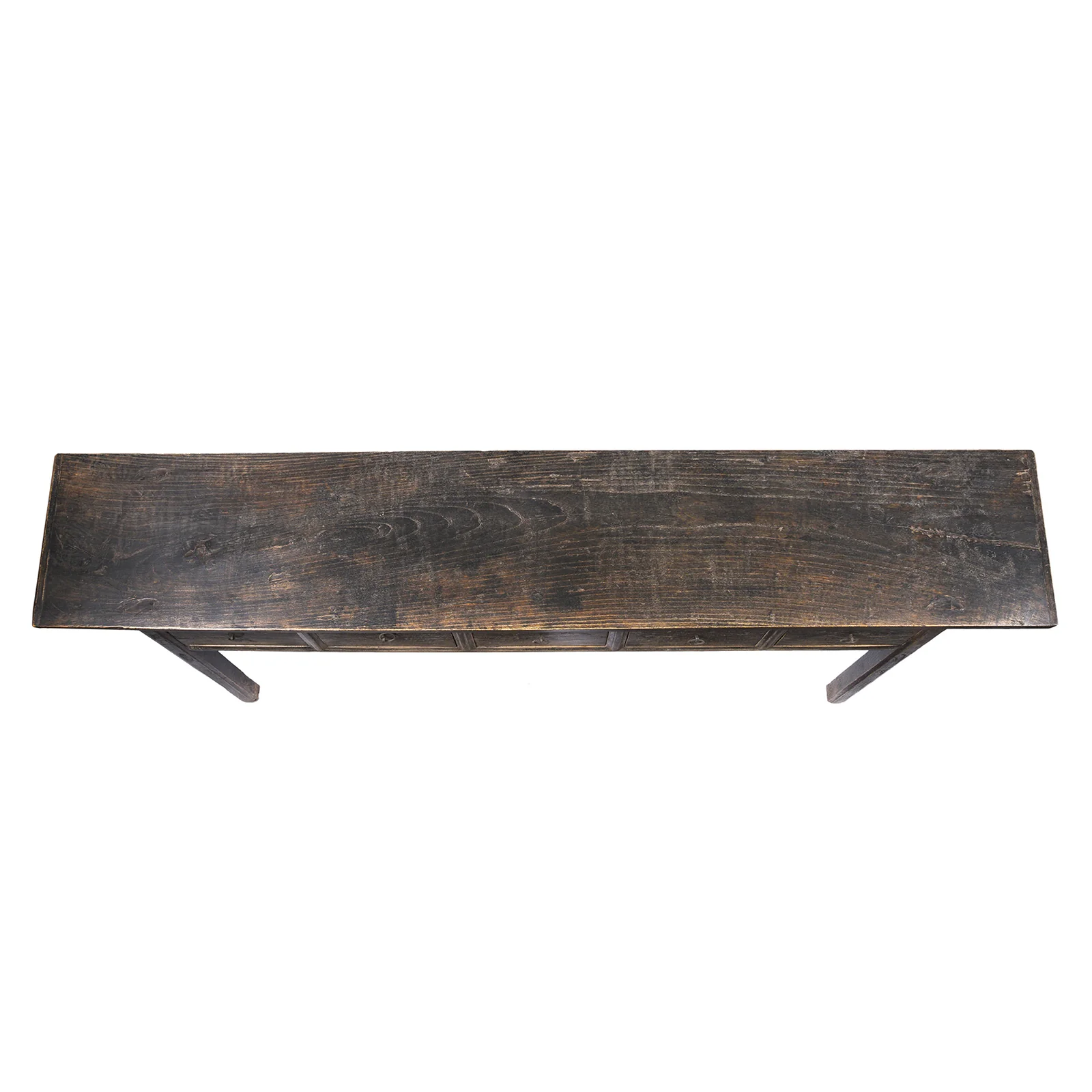 Black Lacquer Console Table With 5 Drawers - 19th Century - Image 5