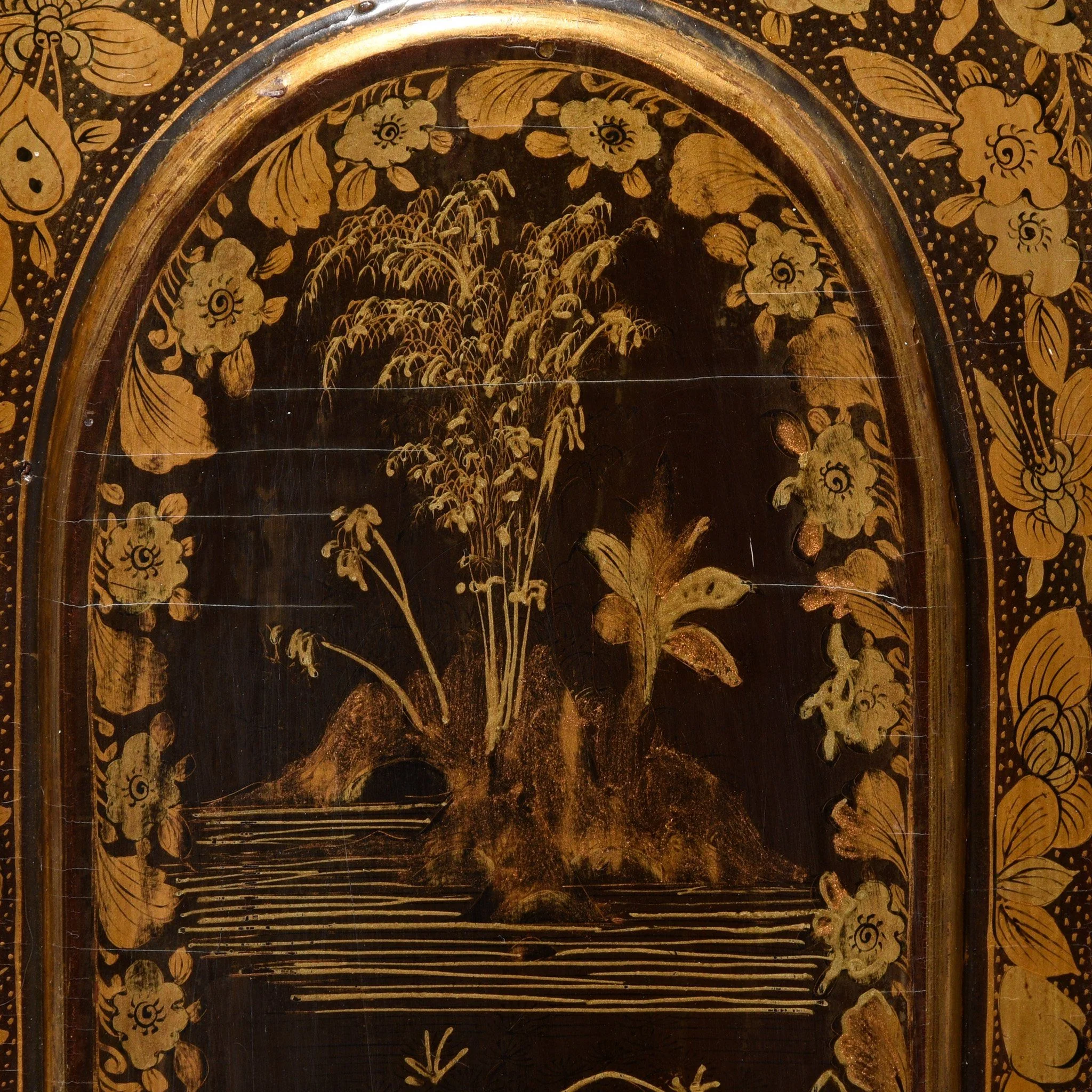 Gilt Black Lacquer Jewellery Cabinet - Early 19thC - Image 9