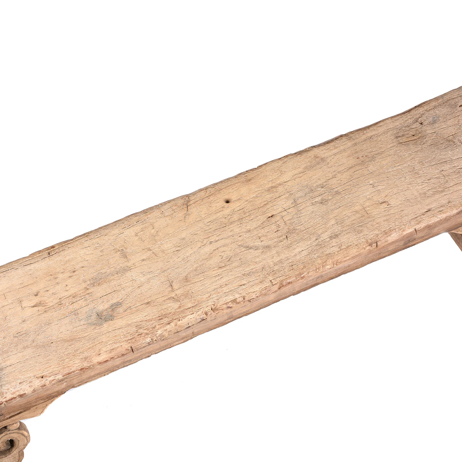 Chinese Elm Spring Bench - Shanxi Province - 19thC - Image 4