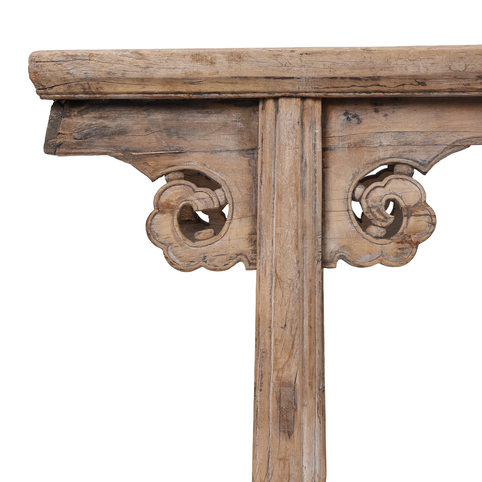 Chinese Elm Spring Bench From Shanxi Province - 19th Century - Image 3