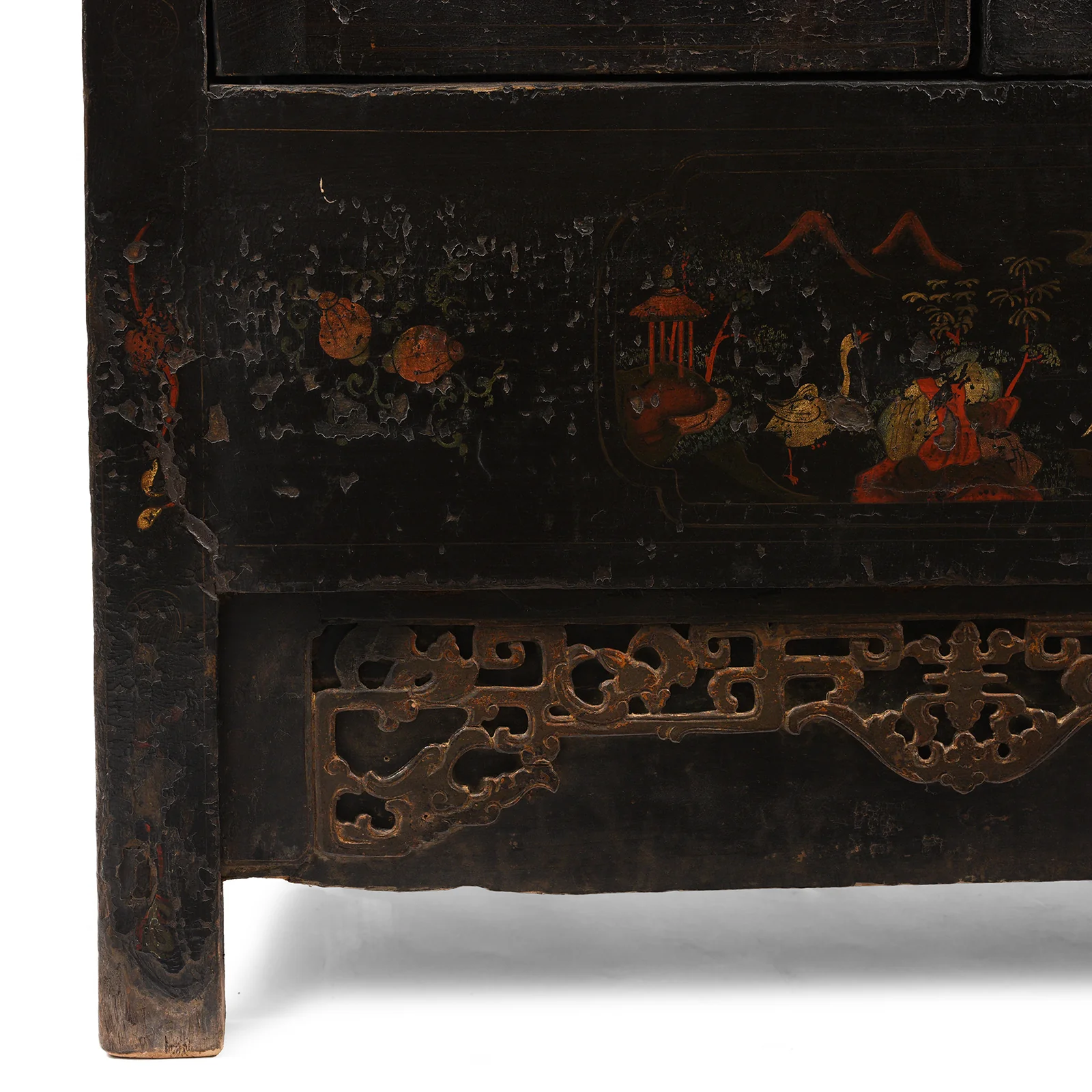 Black Lacquer Wedding Cabinet From Shanxi  -19th Century - Image 12