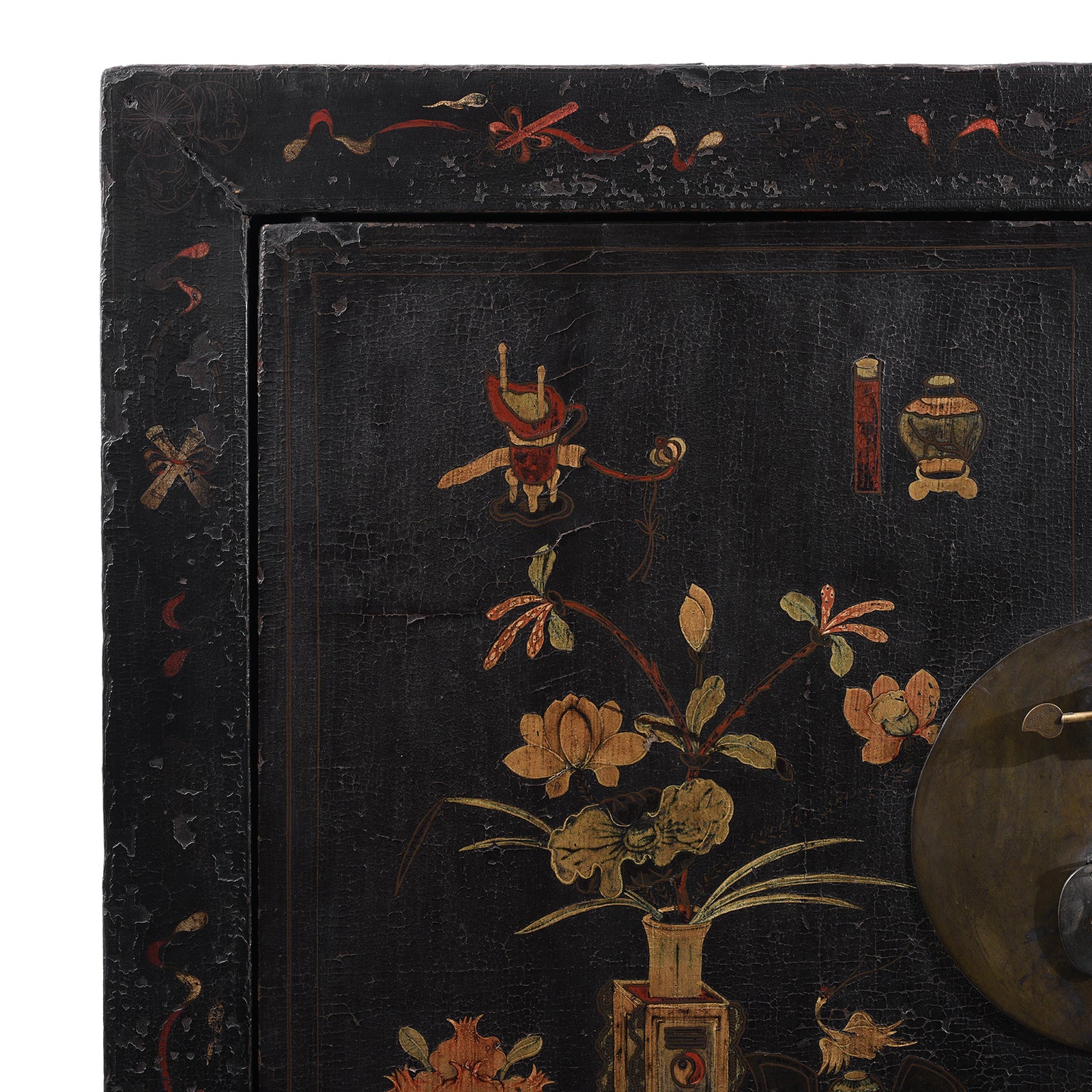 Black Lacquer Wedding Cabinet From Shanxi  -19th Century - Image 3