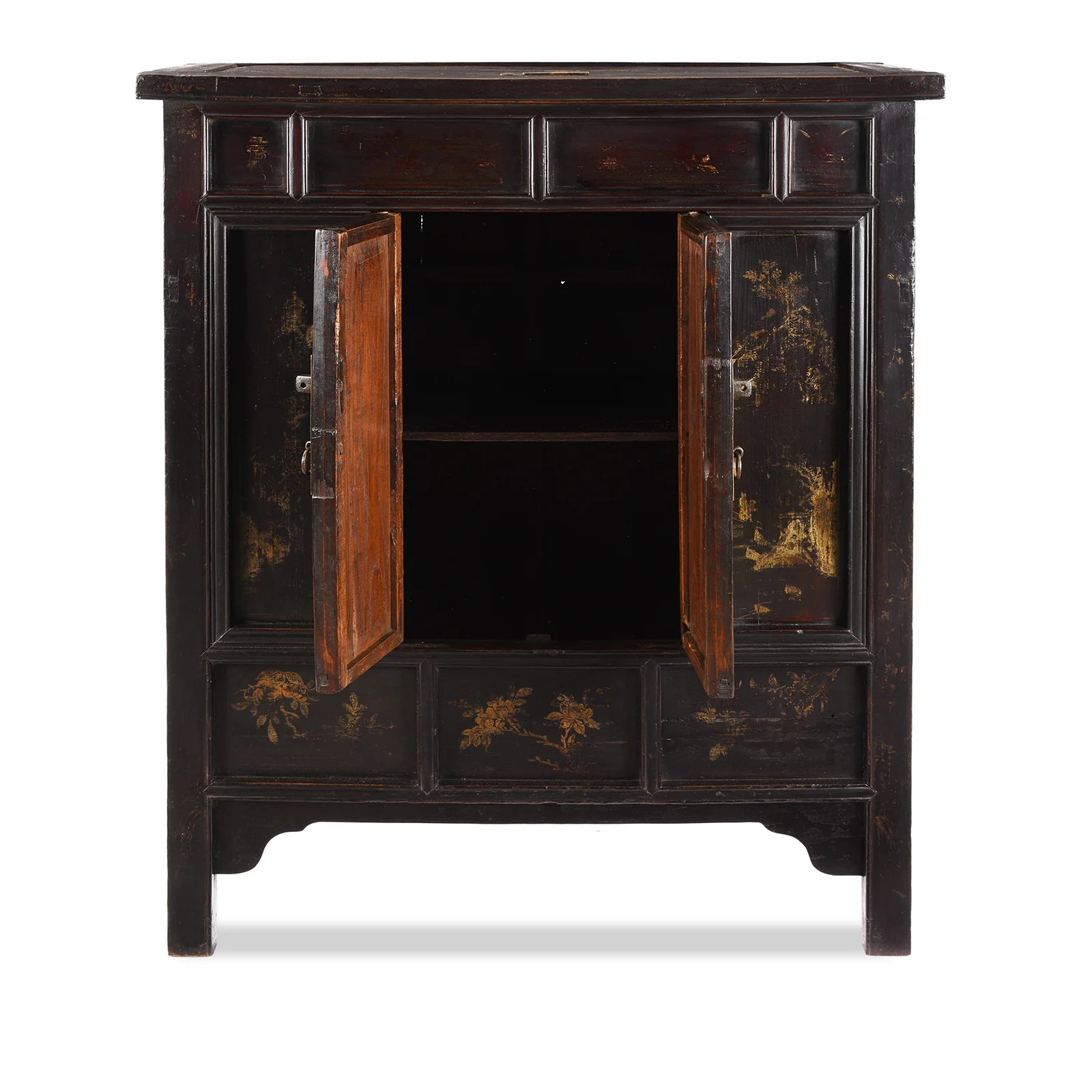 Gilt Black Lacquer Side Cabinet From Shanxi - 19th Century - Image 3