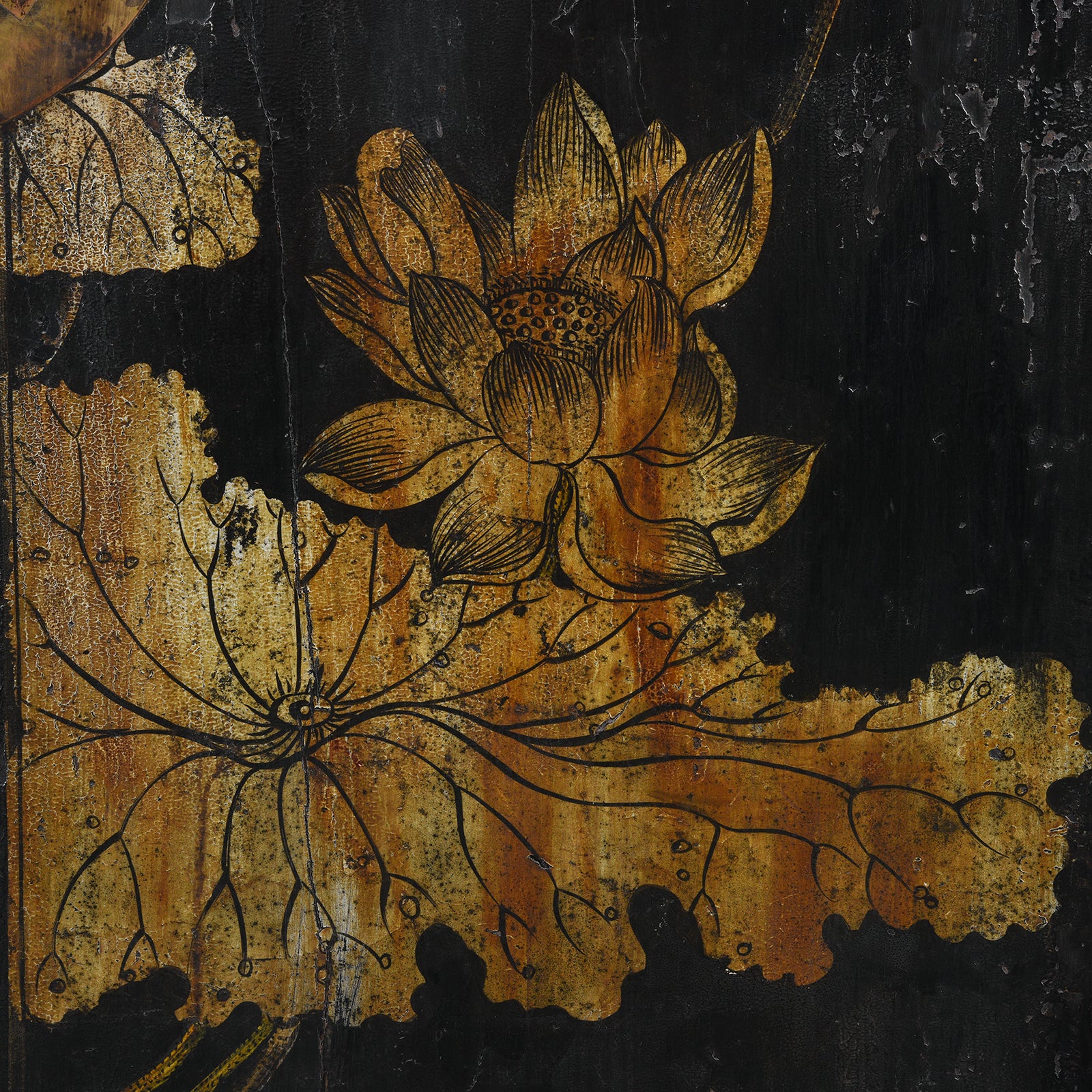 Black Lacquer Wedding Cabinet From Shanxi  -19th Century - Image 9