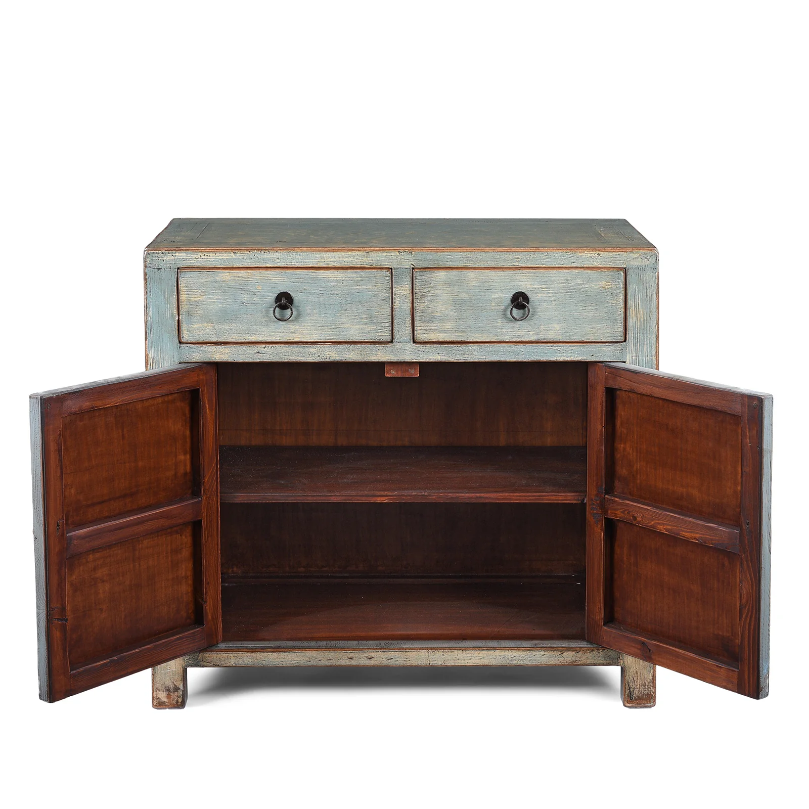 Chinese Blue Lacquer Side Cabinet - Image 4