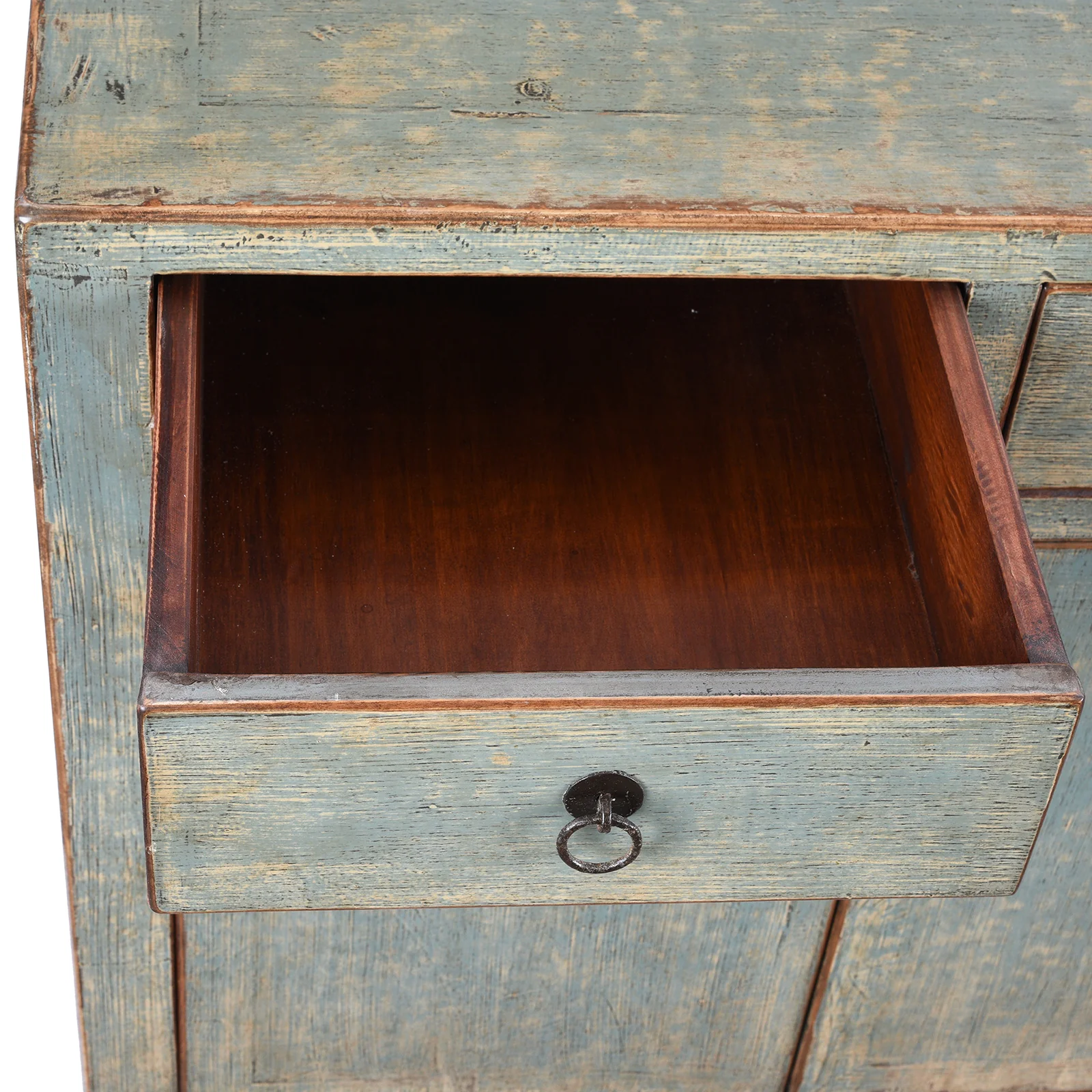 Chinese Blue Lacquer Side Cabinet - Image 5