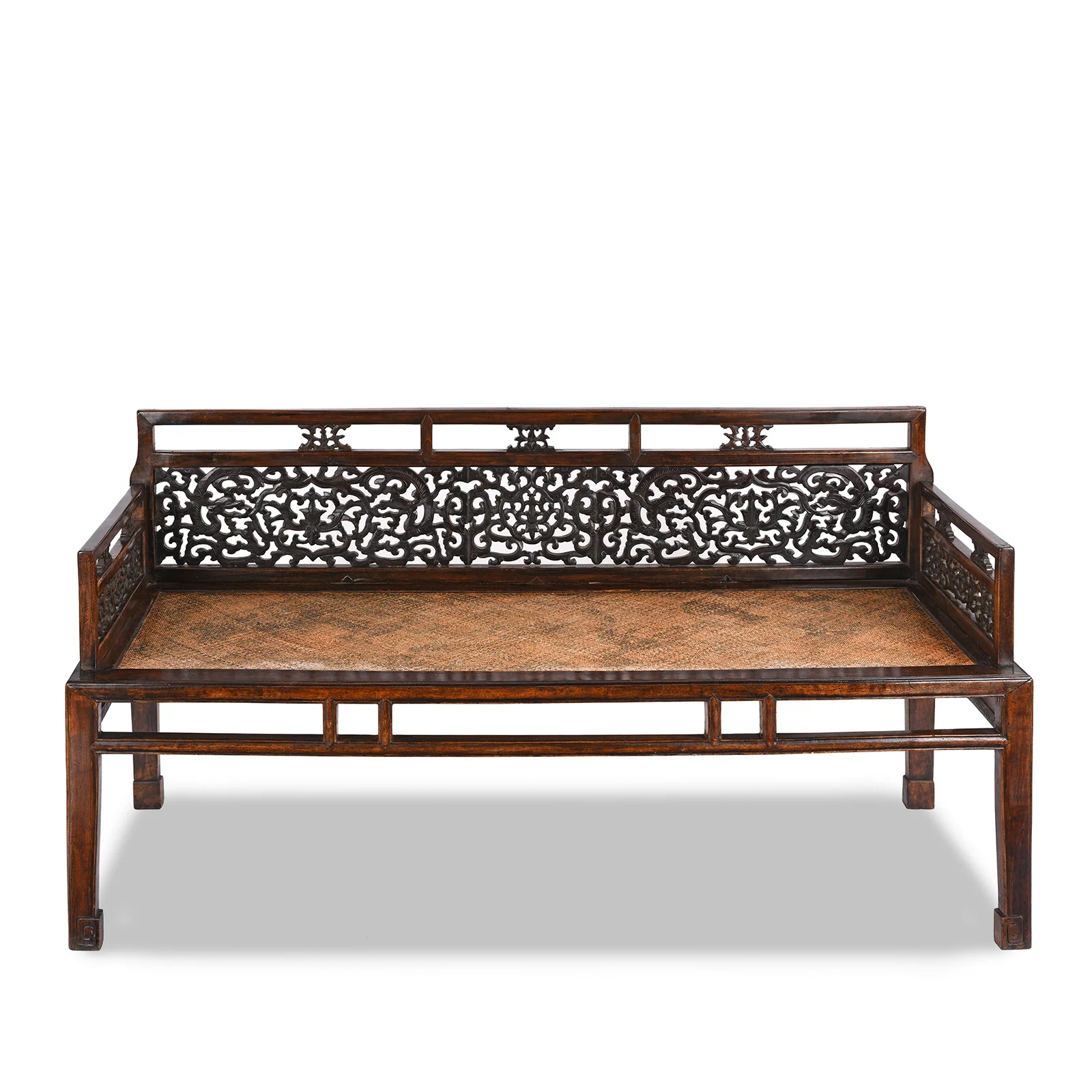 Chinese Caned Bench Qing Dynasty - Ca 1910 - Image 3