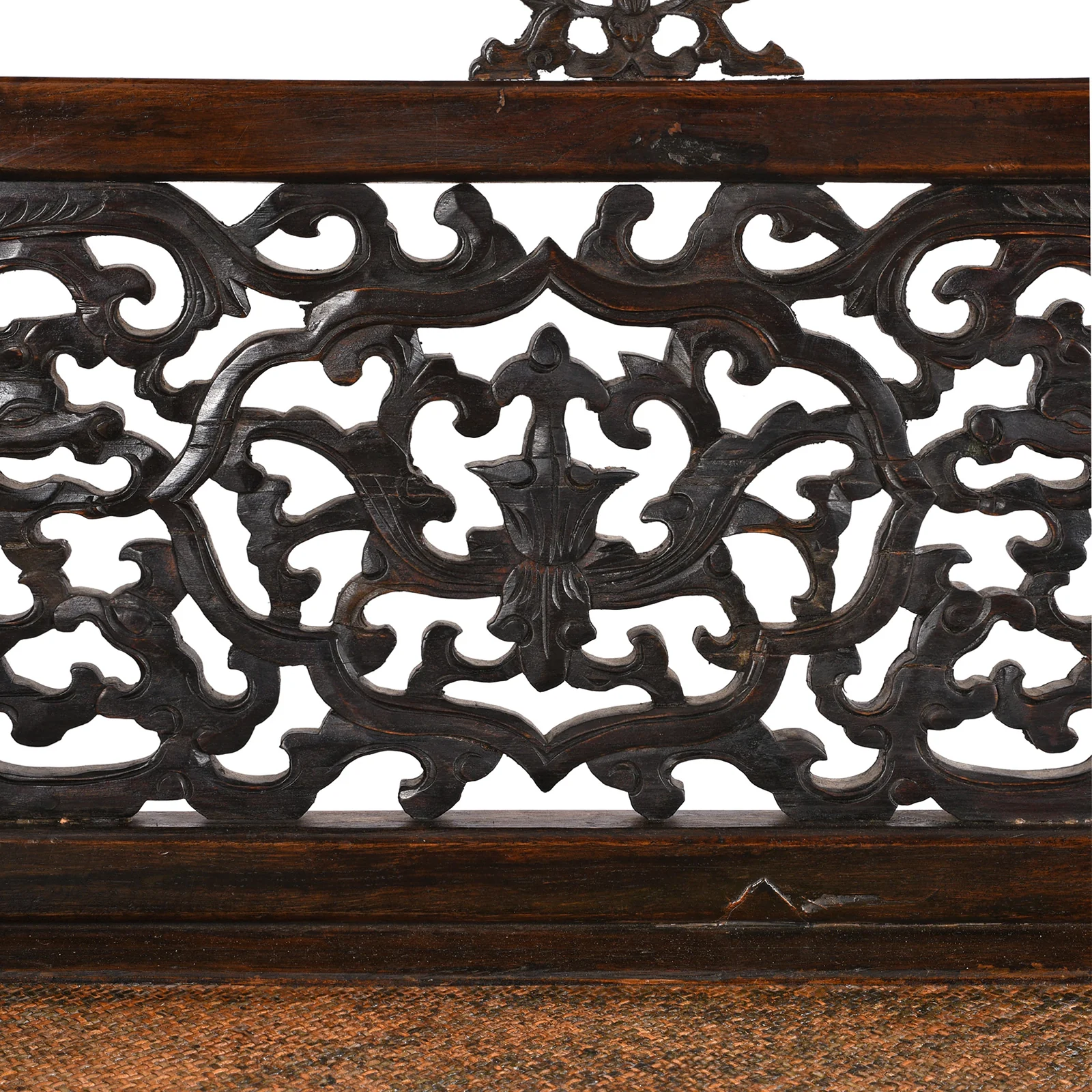 Chinese Caned Bench Qing Dynasty - Ca 1910 - Image 7